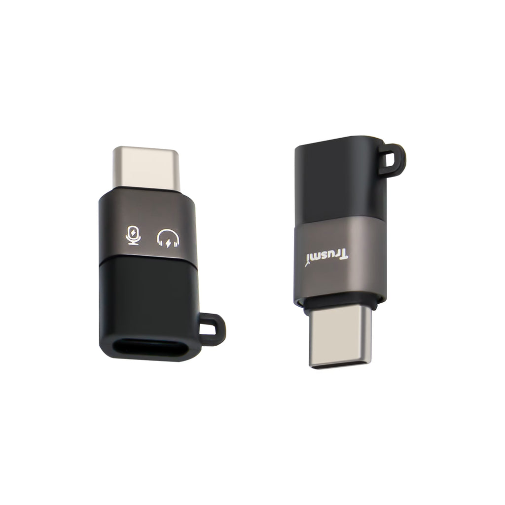 Type-C Male to L Female To Audio Charging Adapter Grey