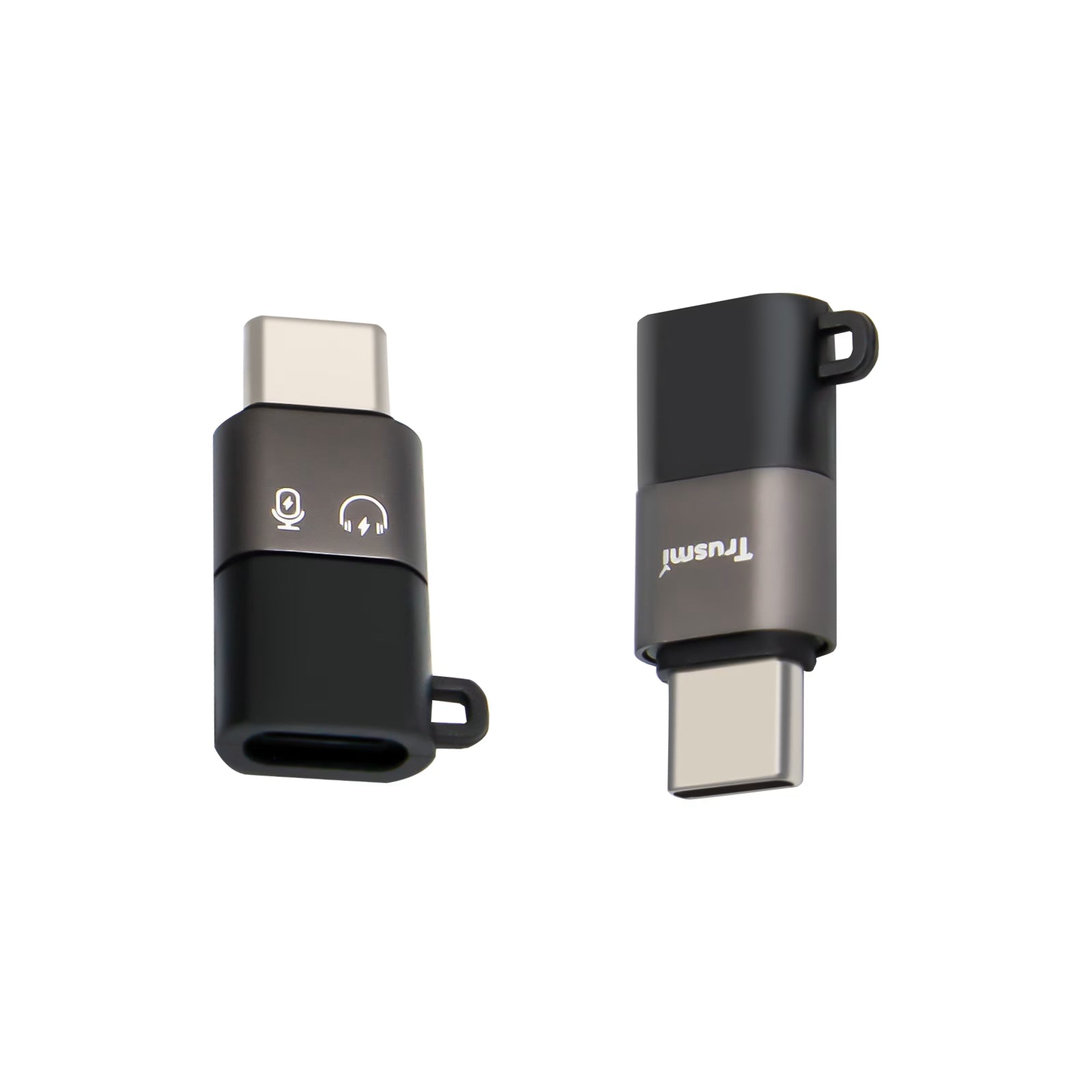 Type-C Male to L Female To Audio Charging Adapter Grey