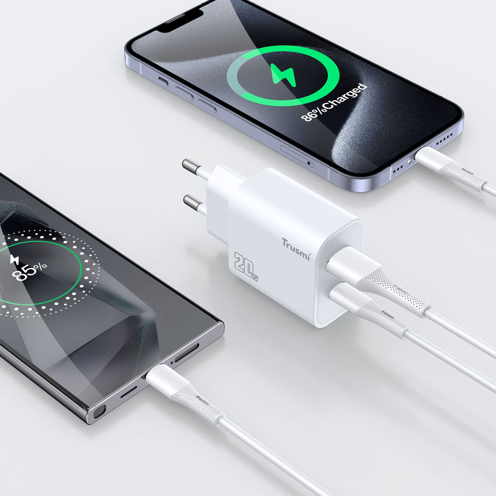 EU Series PD20W AC GaN Fast Charger Set with CL Cable