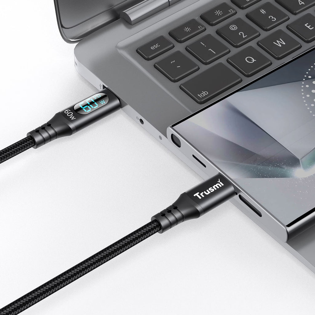 60W CC Digital Fast Charging Braided Cable