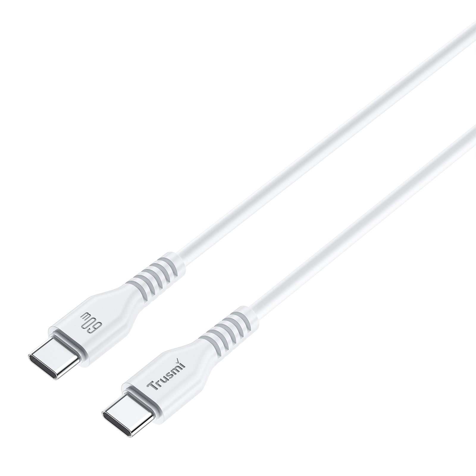 60W C To C Charging Cable White 1M