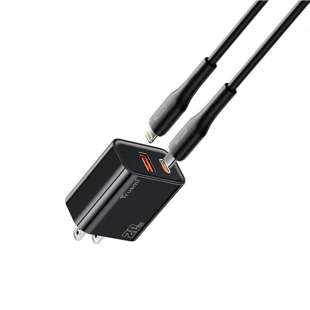 US Series PD20W AC GaN Fast Charger Set with CL Cable