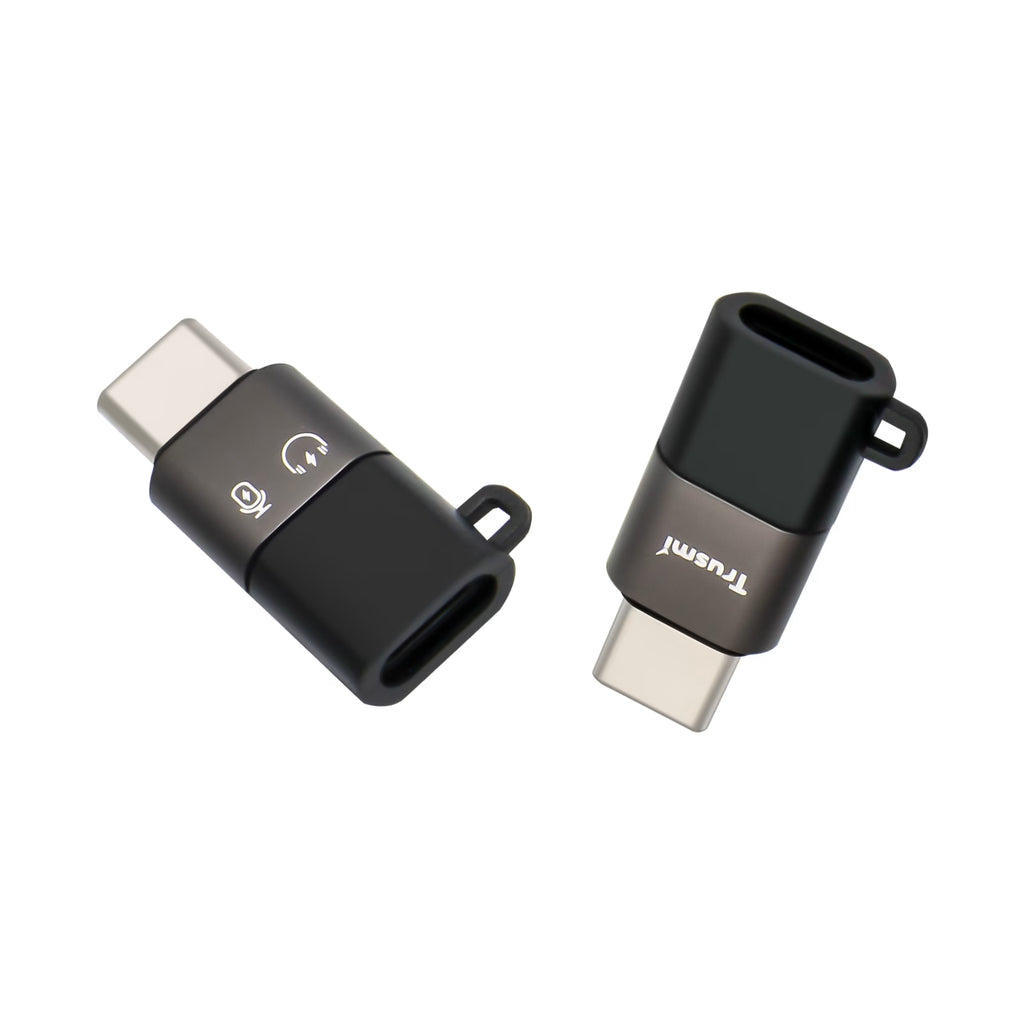 Type-C Male to L Female To Audio Charging Adapter Grey