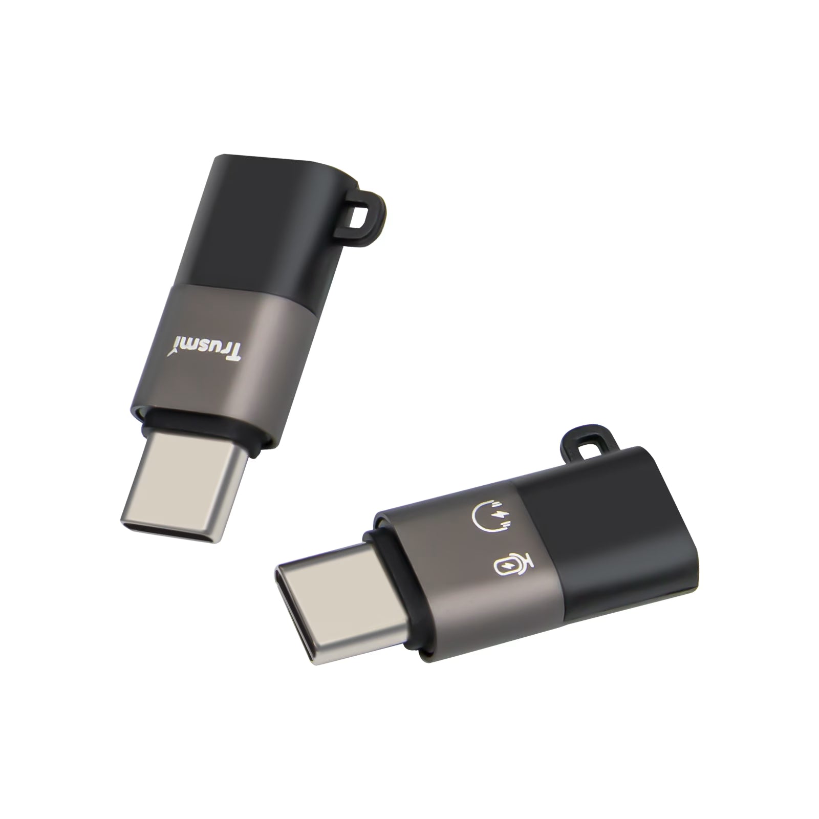 Type-C Male to L Female To Audio Charging Adapter Grey