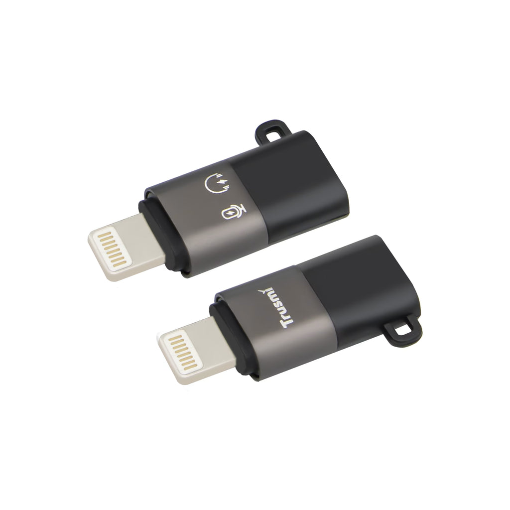 IP Male to Type-C Female Audio Charging Adapter Grey