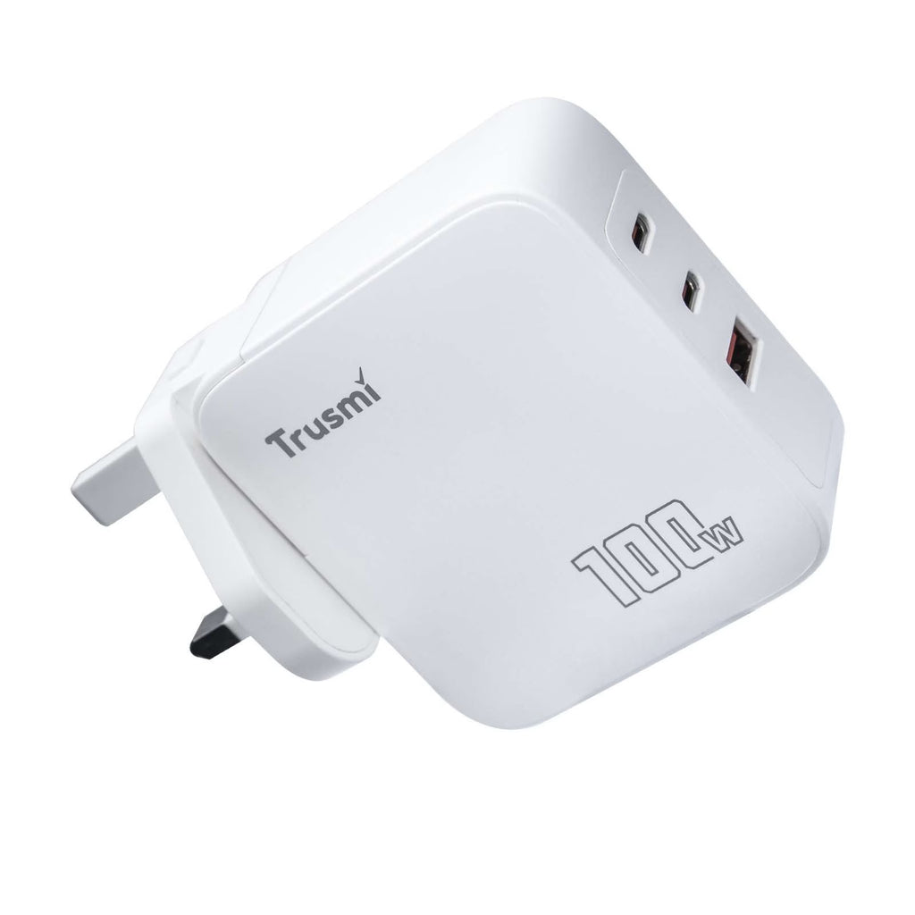 PD100W 2C1A GaN Fast Charger (UK) White