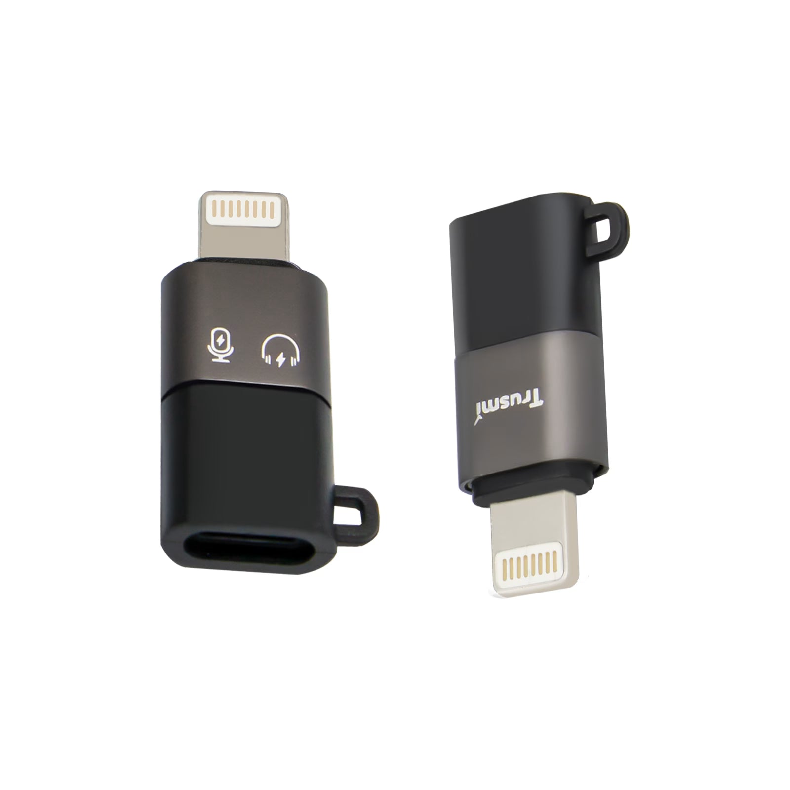 IP Male to Type-C Female Audio Charging Adapter Grey