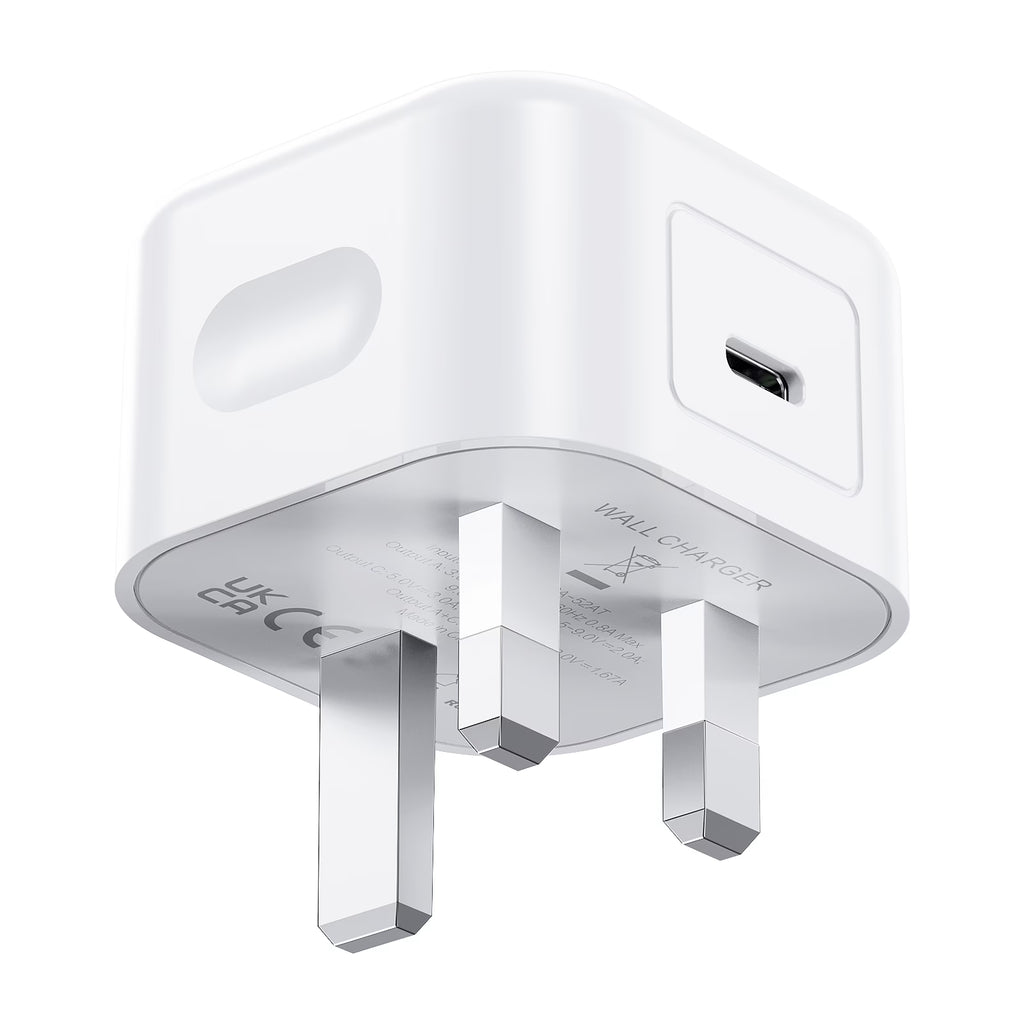 PD20W Single C Charger UK White