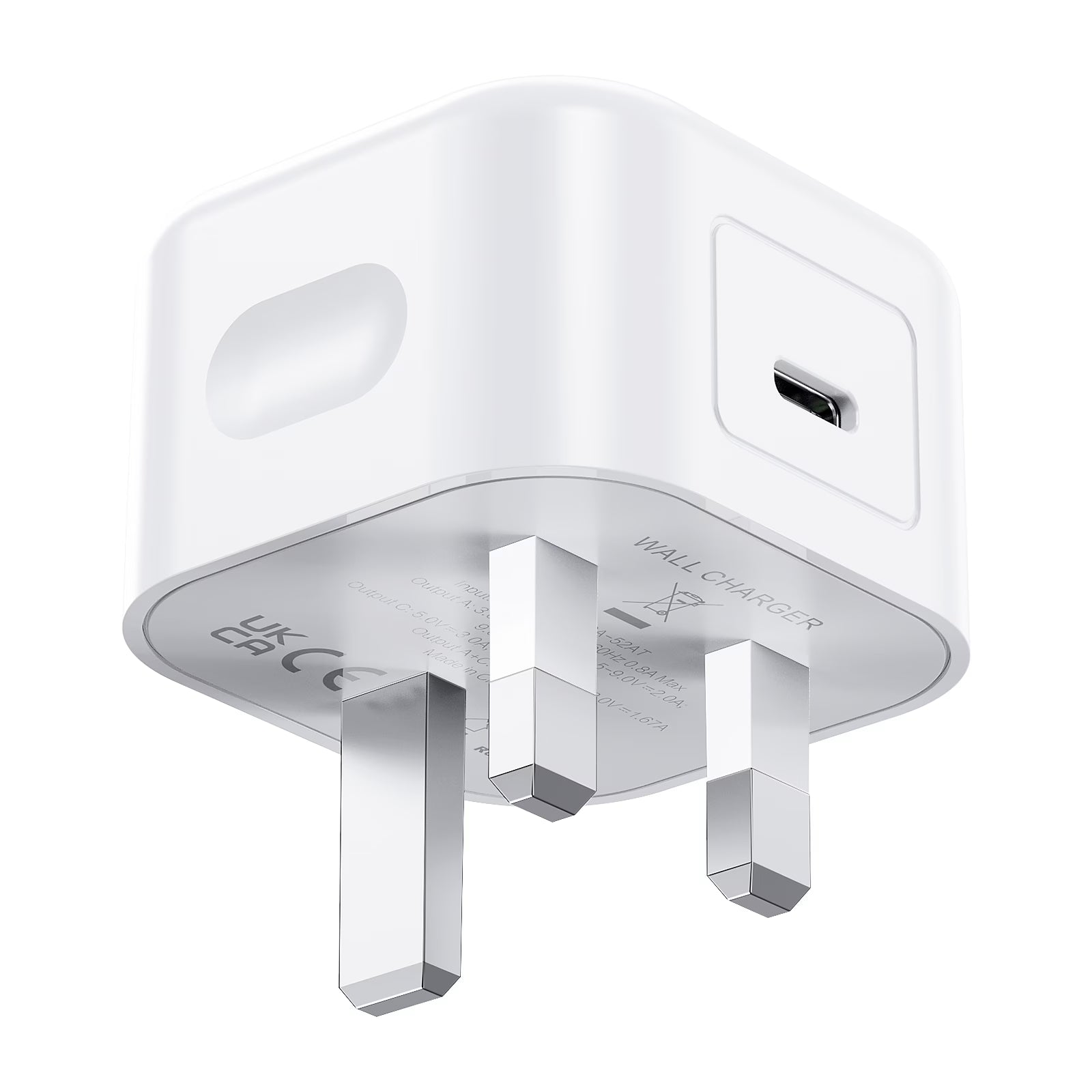 PD20W Single C Charger UK White