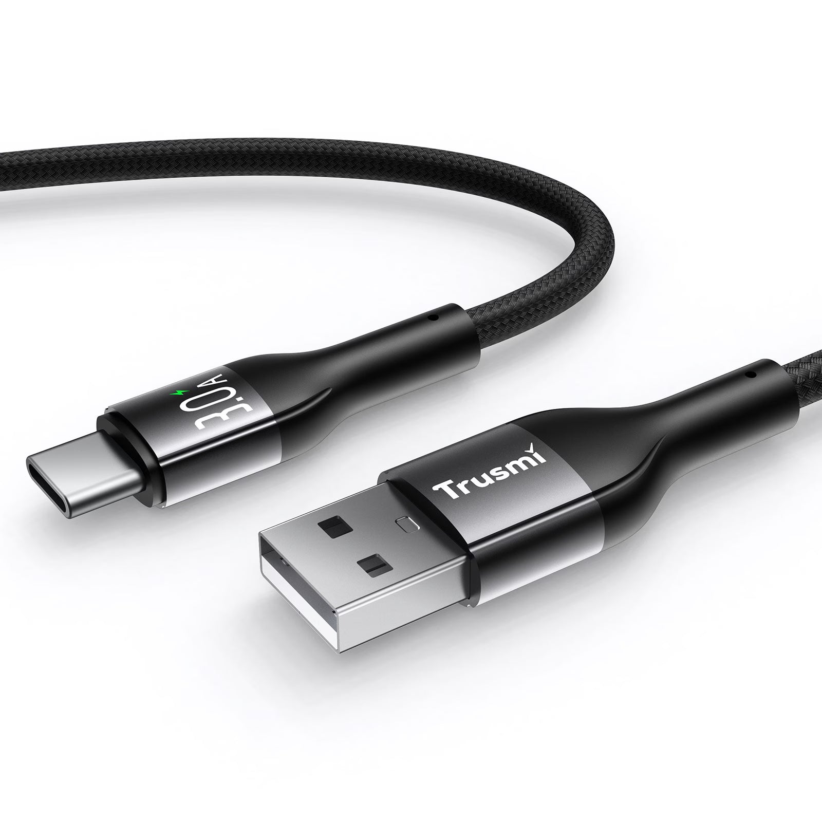 3A AC LED Aluminum Alloy Braided Cable