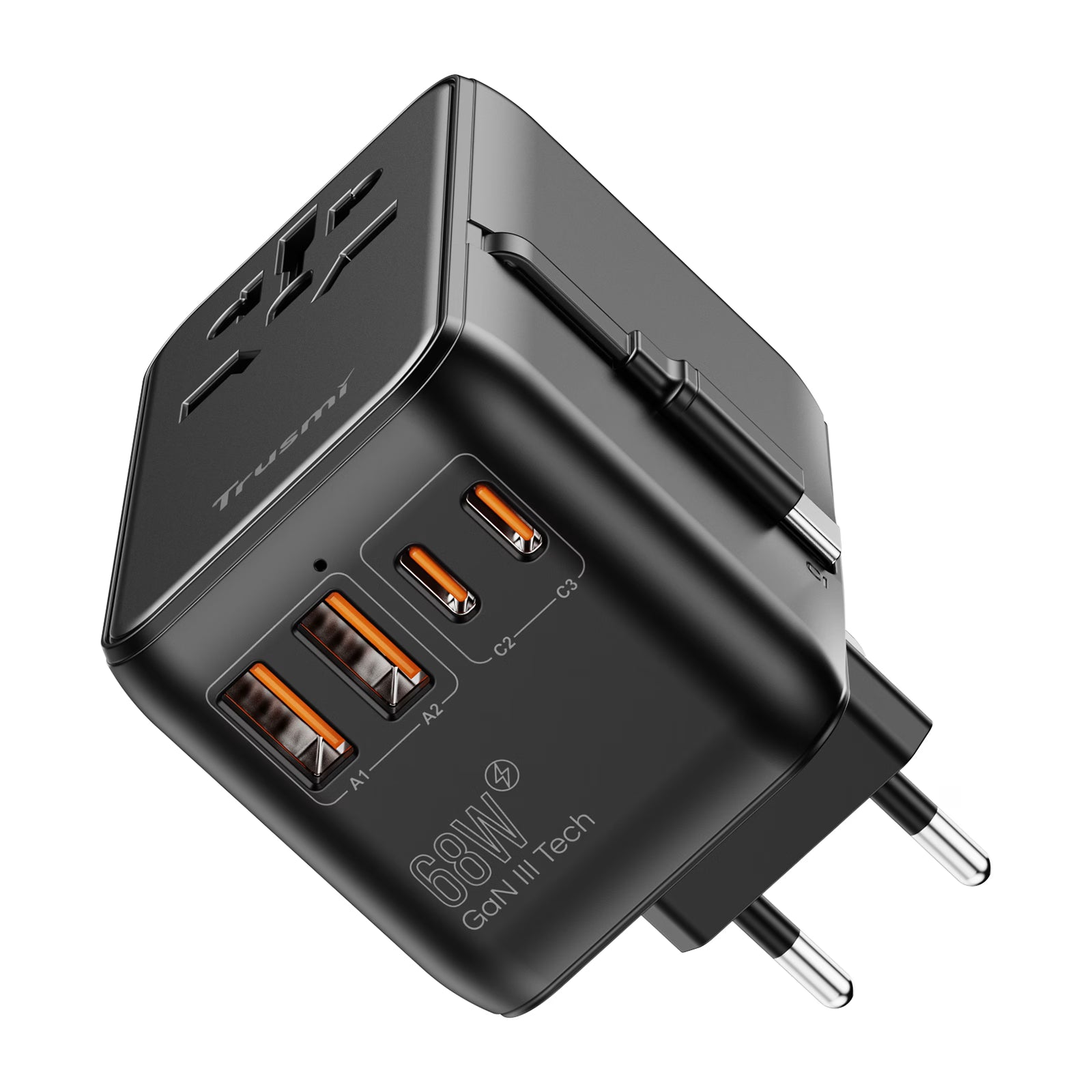 68W 3C2A Travel Adapter Charger with Cable