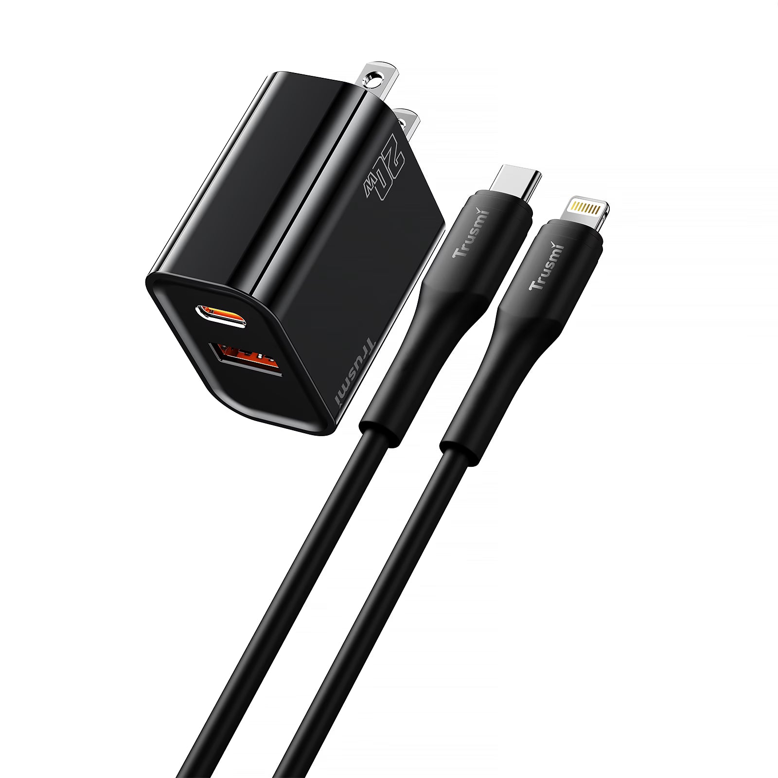 US Series PD20W AC GaN Fast Charger Set with CL Cable