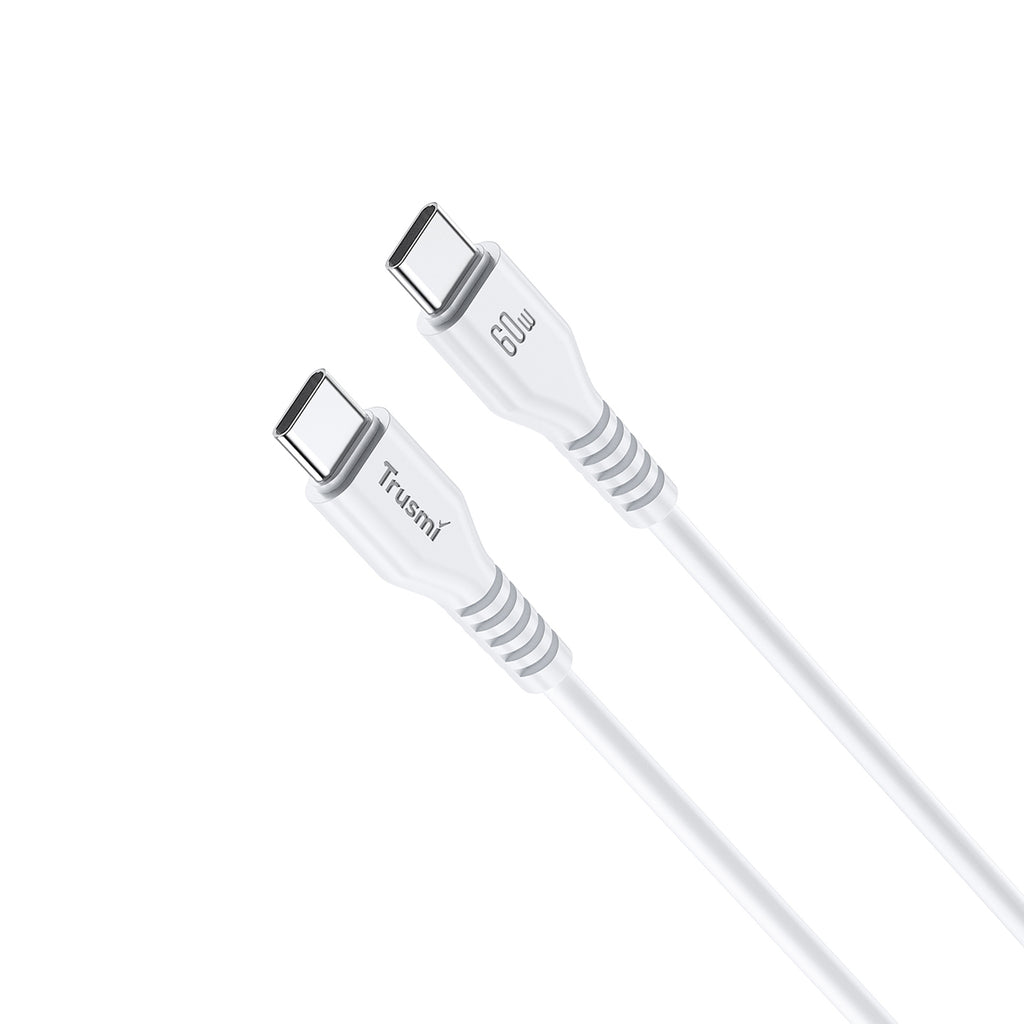 60W C To C Charging Cable White 1M