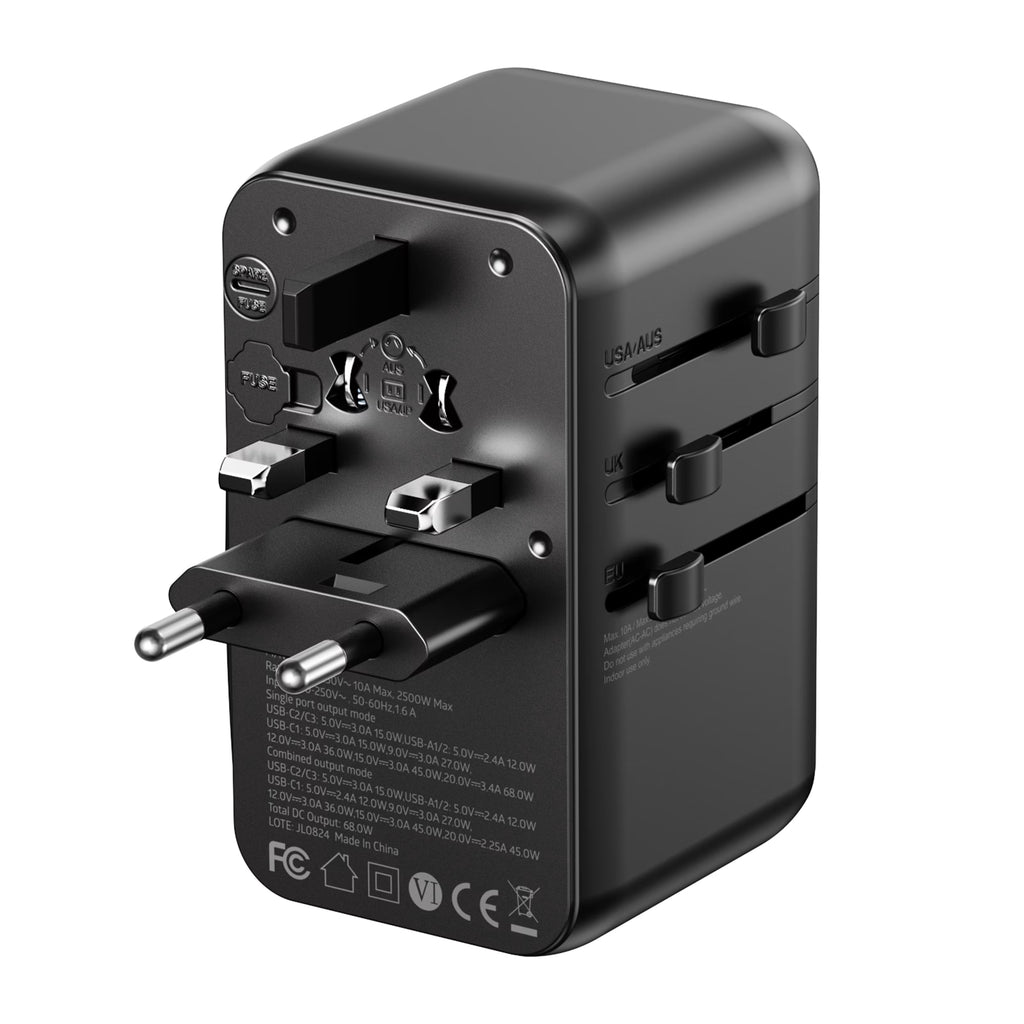 68W 3C2A Travel Adapter Charger with Cable