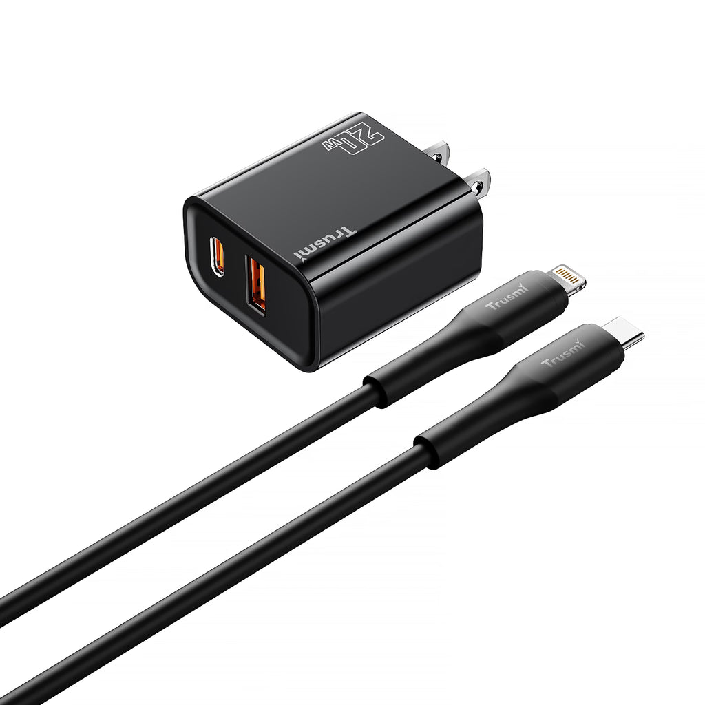 US Series PD20W AC GaN Fast Charger Set with CL Cable