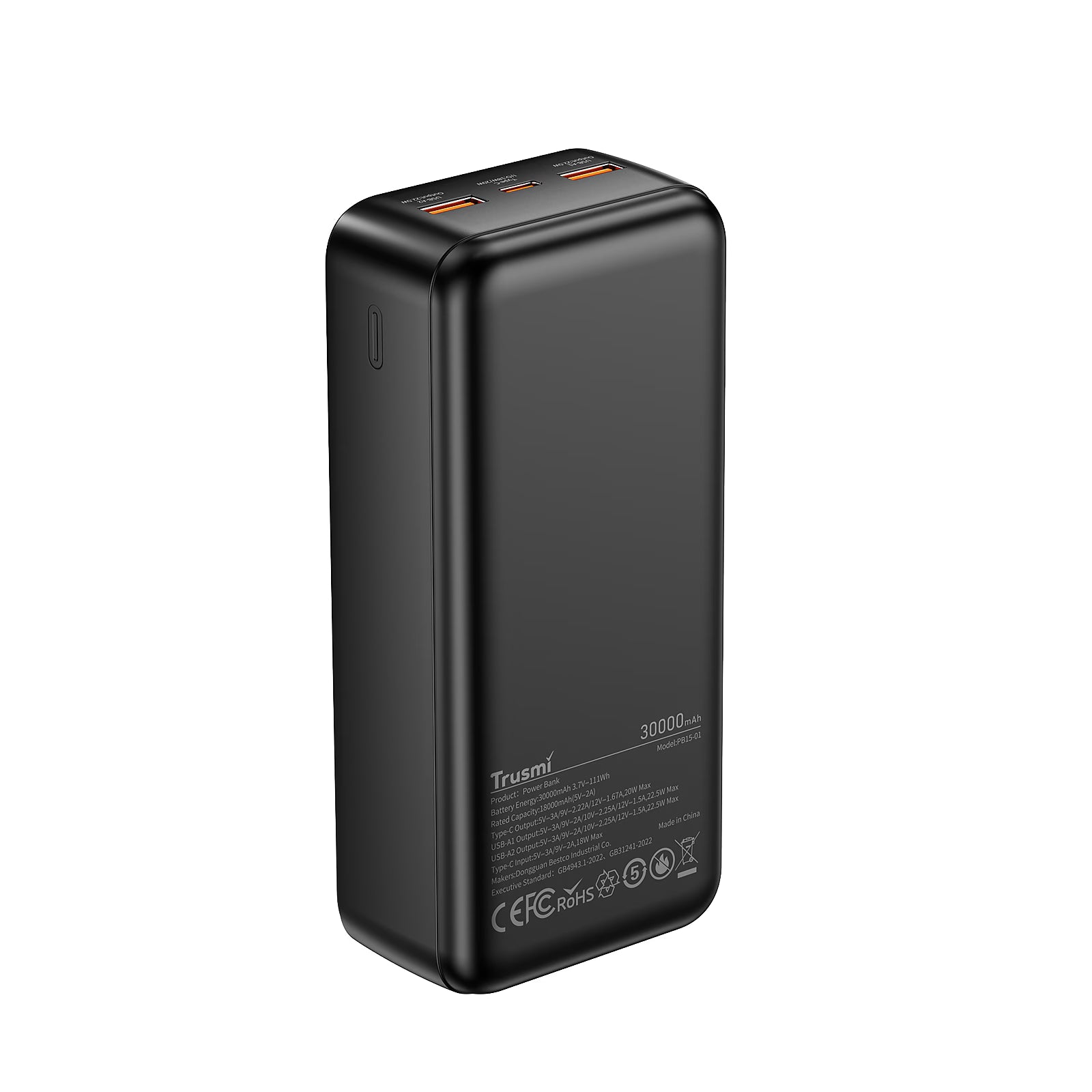 PD22.5W 30000mAh Digital Power Bank