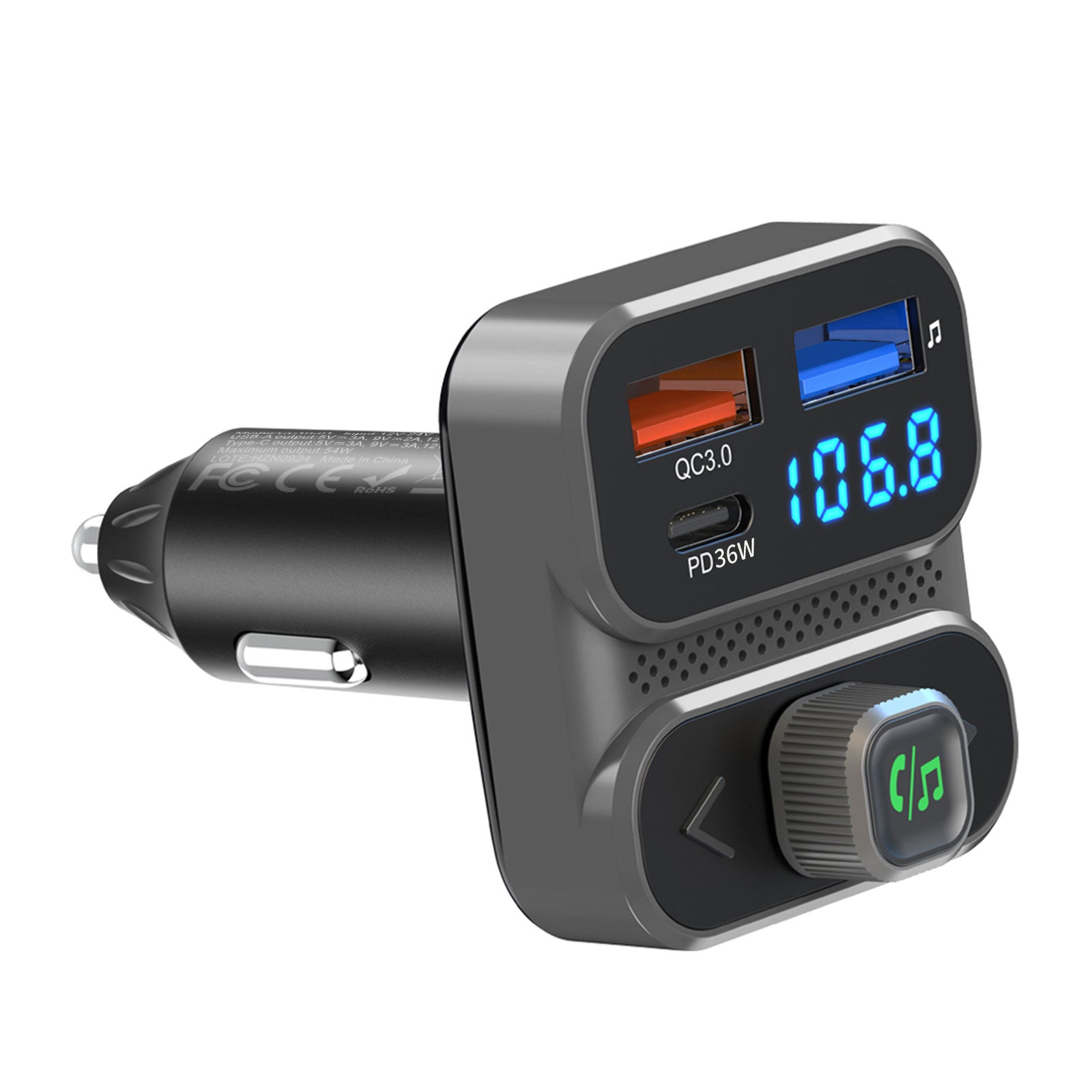 36W 1A1C Car FM Transmitter
