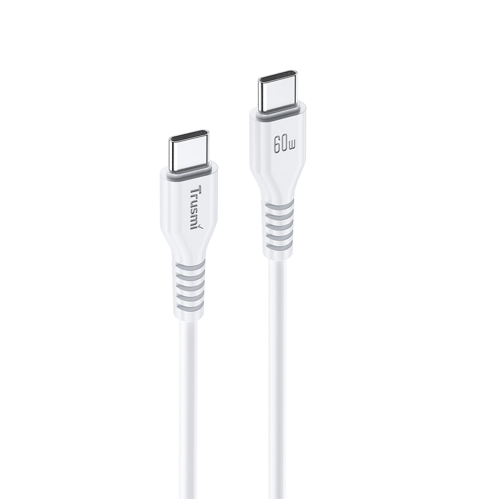 60W C To C Charging Cable White 1M