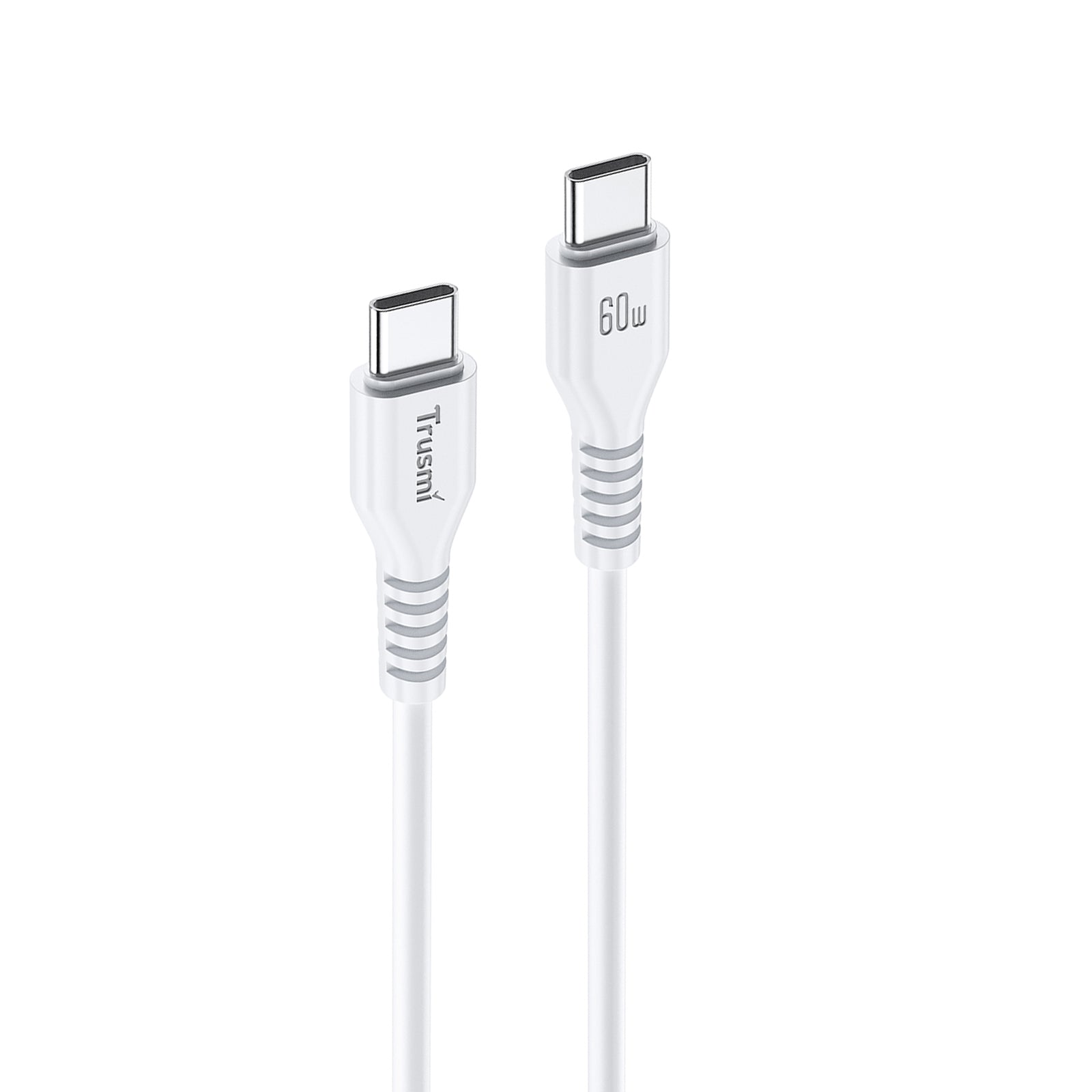 60W C To C Charging Cable White 1M
