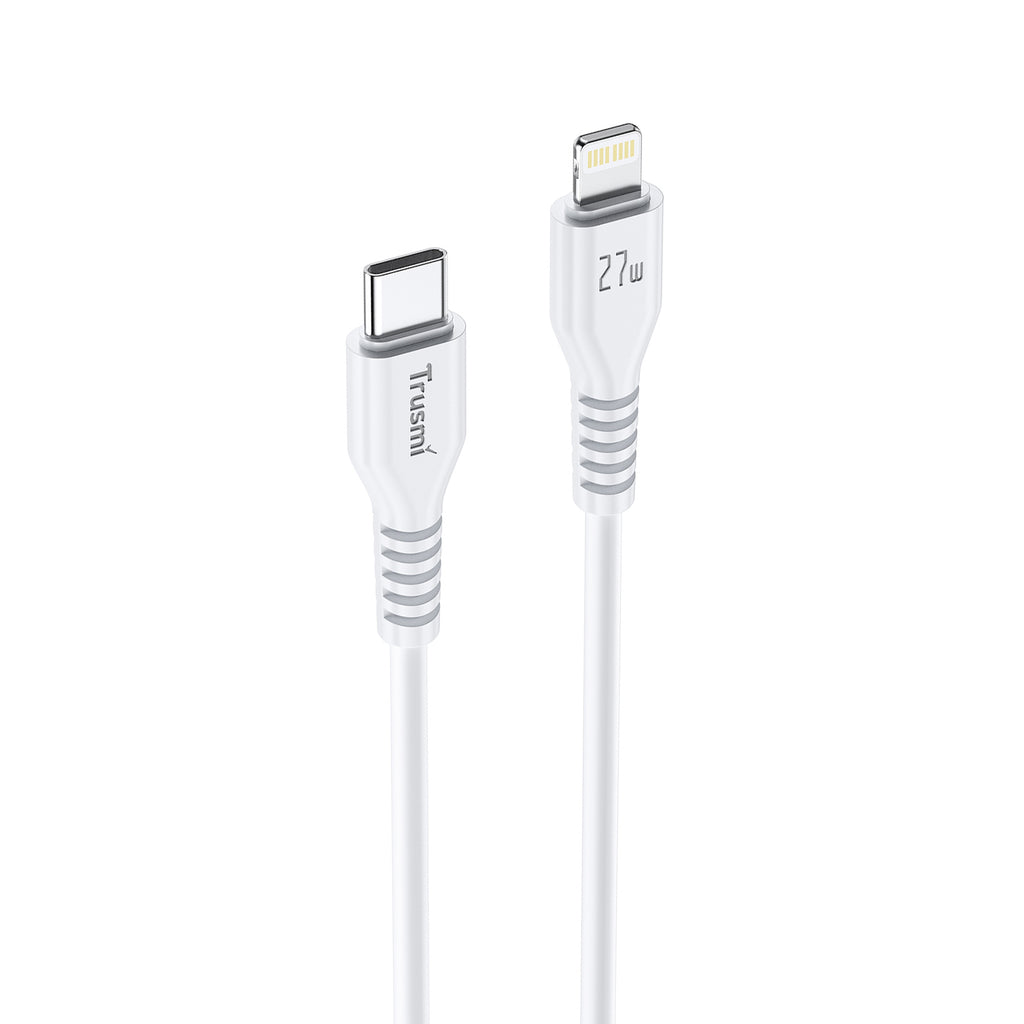 27W C To L Charging Cable White 1M