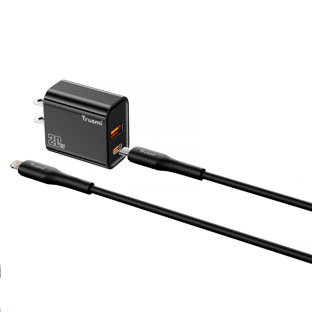 US Series PD20W AC GaN Fast Charger Set with CL Cable