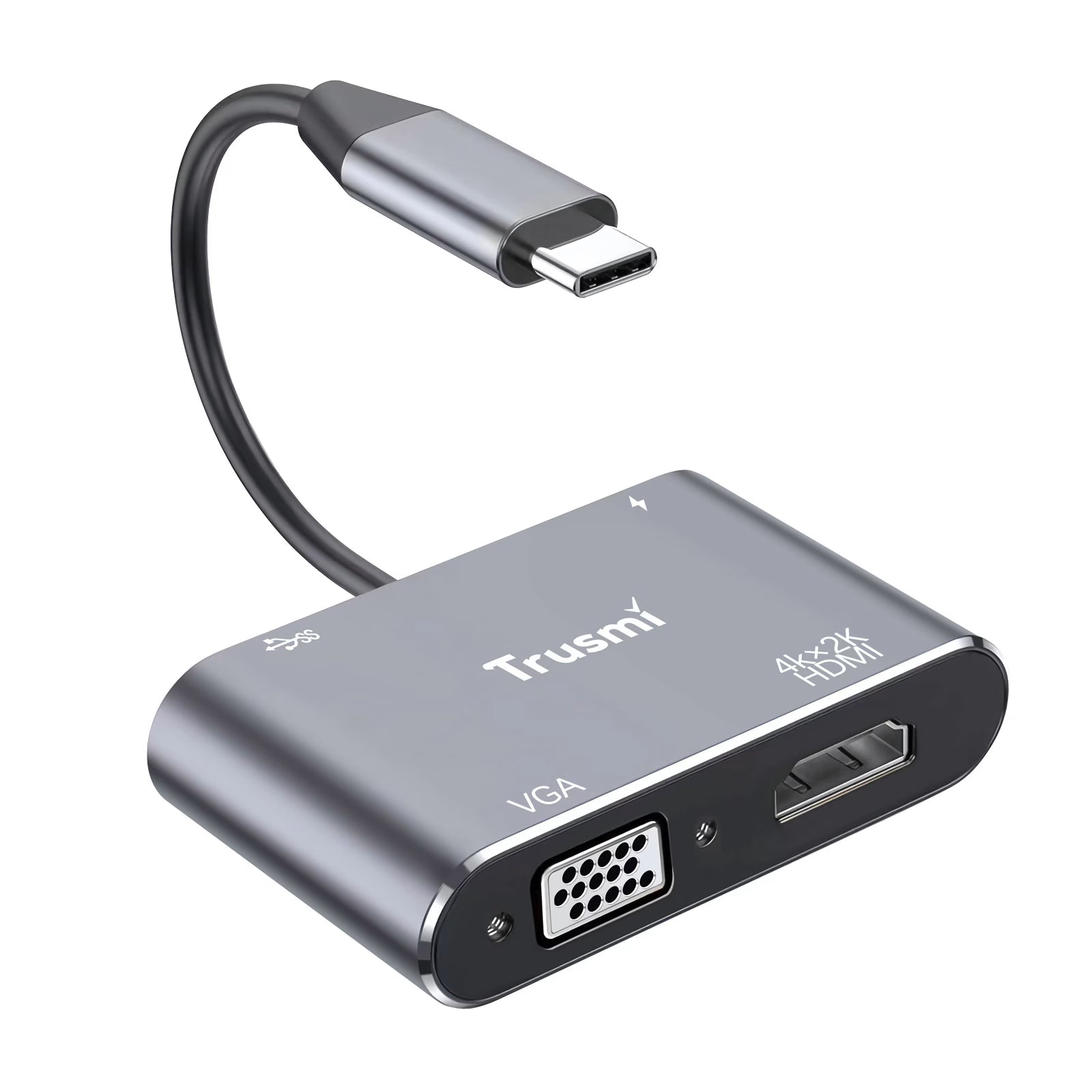 Type-C to HDMi+VGA Converter+USB3.0+PD100W