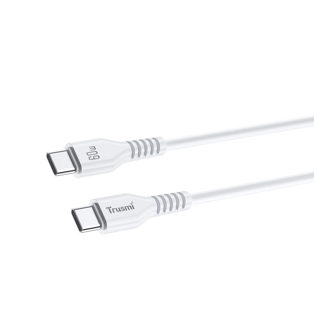 60W C To C Charging Cable White 1M