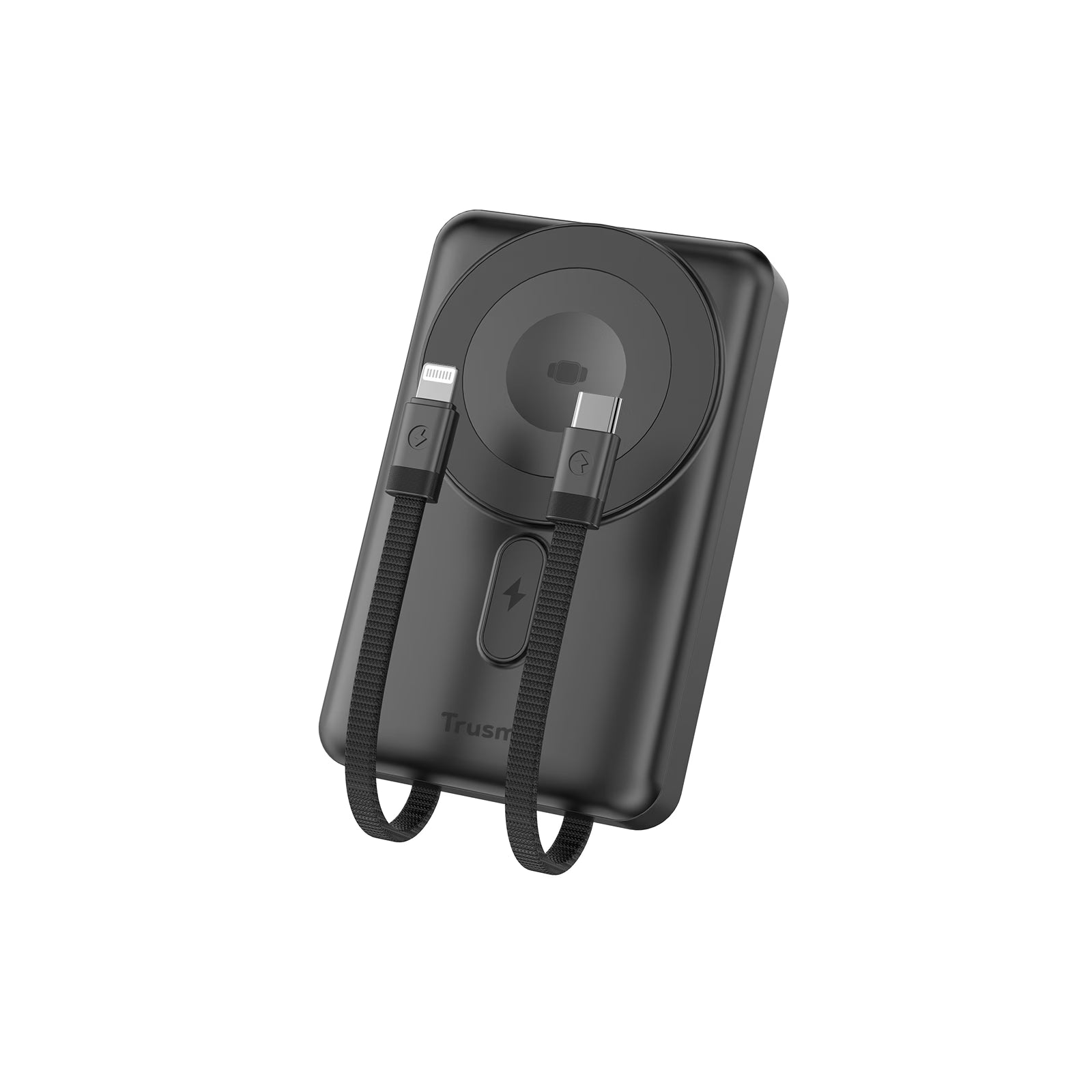 15W Magnetic Wireless Power Bank with C+L Cable Kickstand