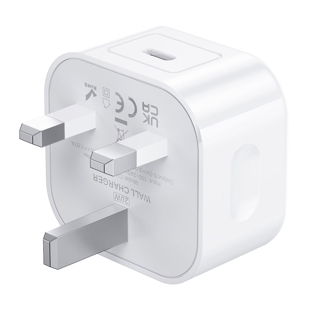PD20W Single C Charger UK White