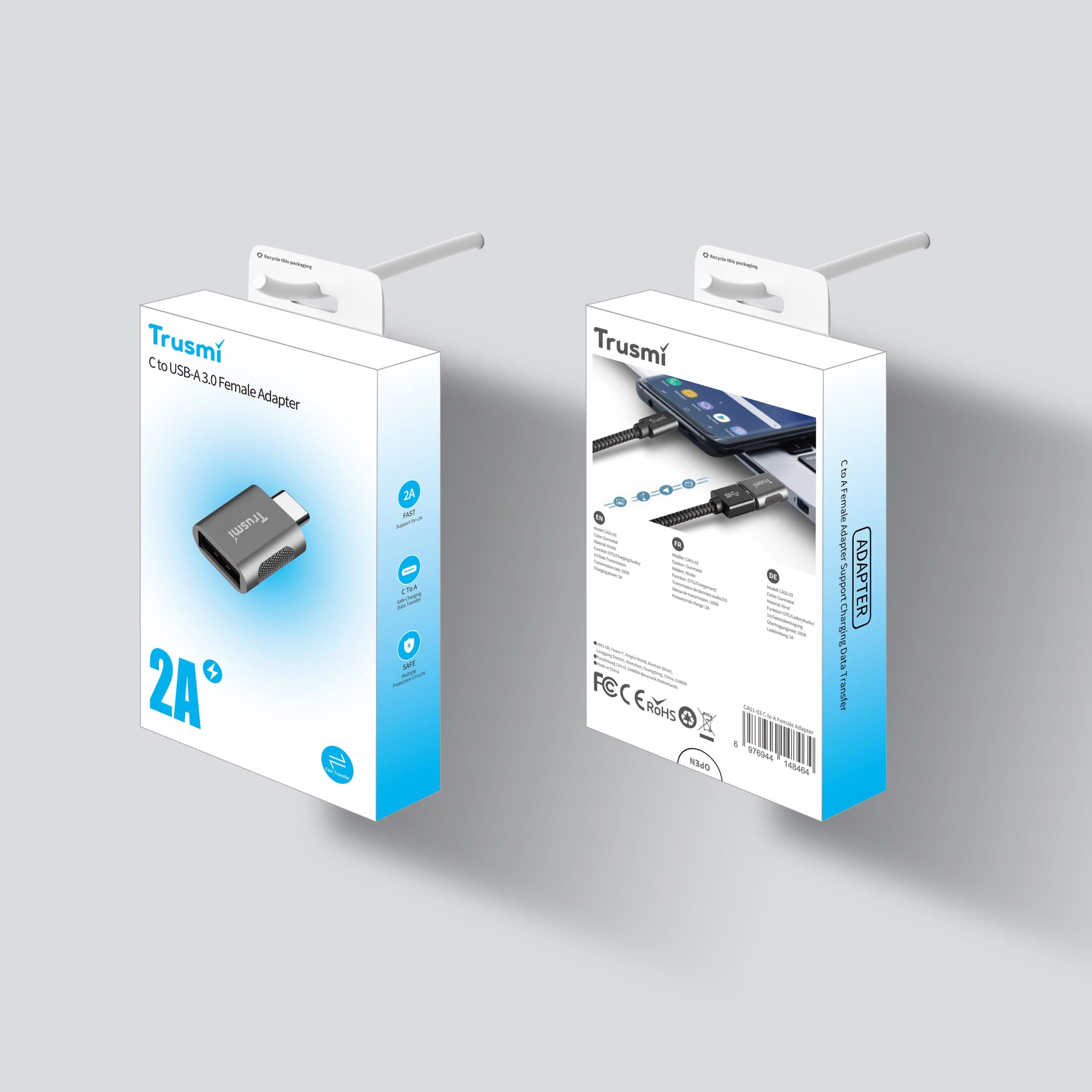Type-C to USB-A 3.2 Female Charging Data Transfer Adapter