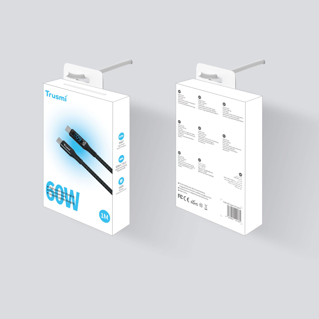 60W CC Digital Fast Charging Braided Cable
