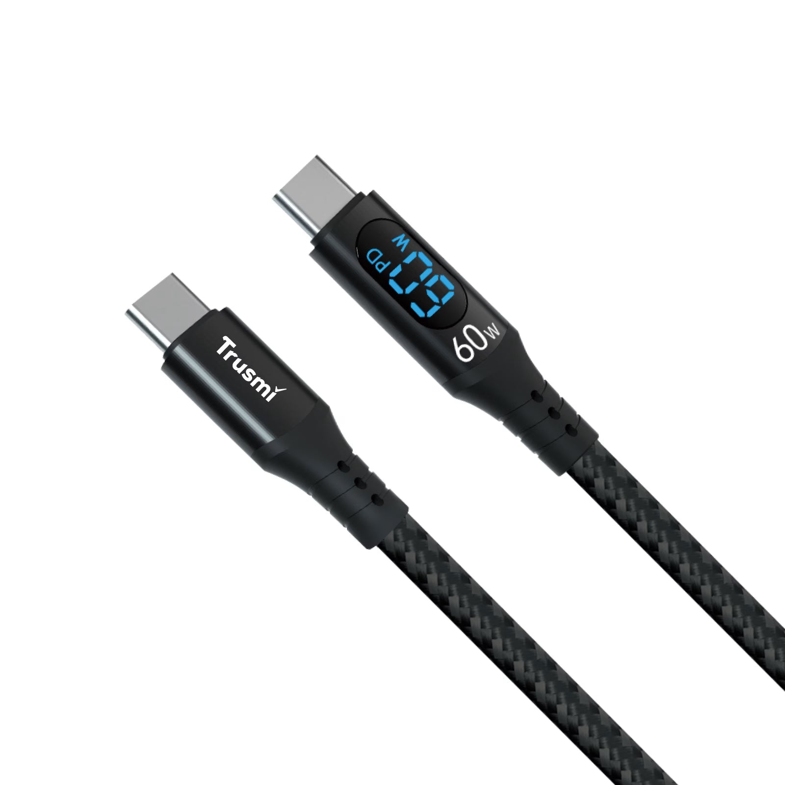 60W CC Digital Fast Charging Braided Cable