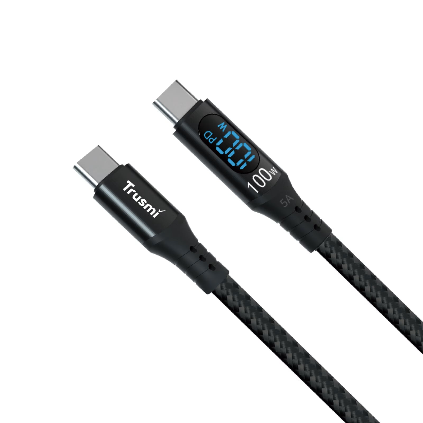 100W CC Digital Fast Charging Braided Cable