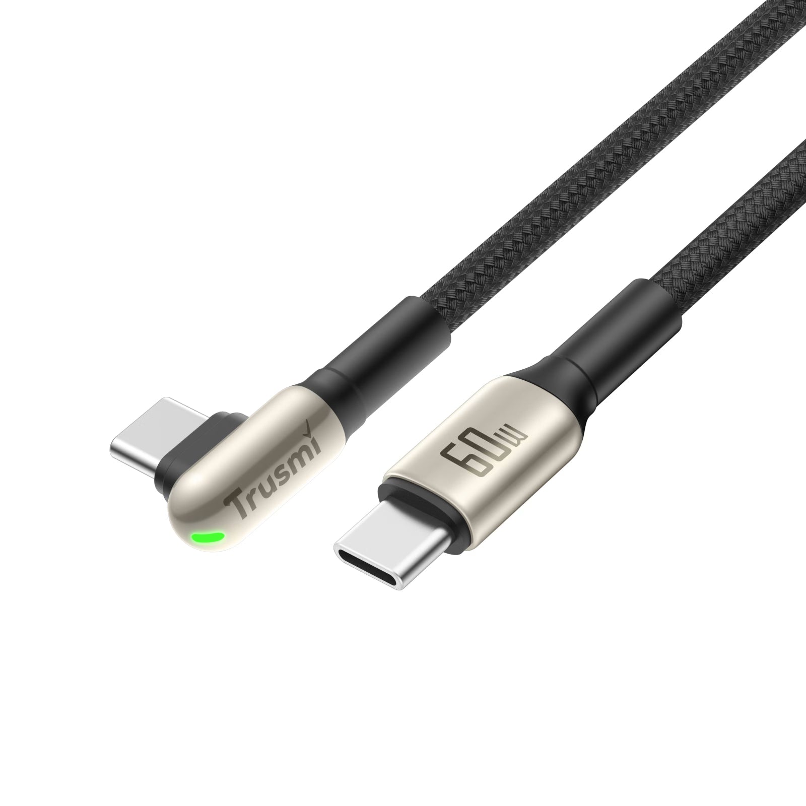 60W CC Angled LED Zinc Alloy Braided Cable