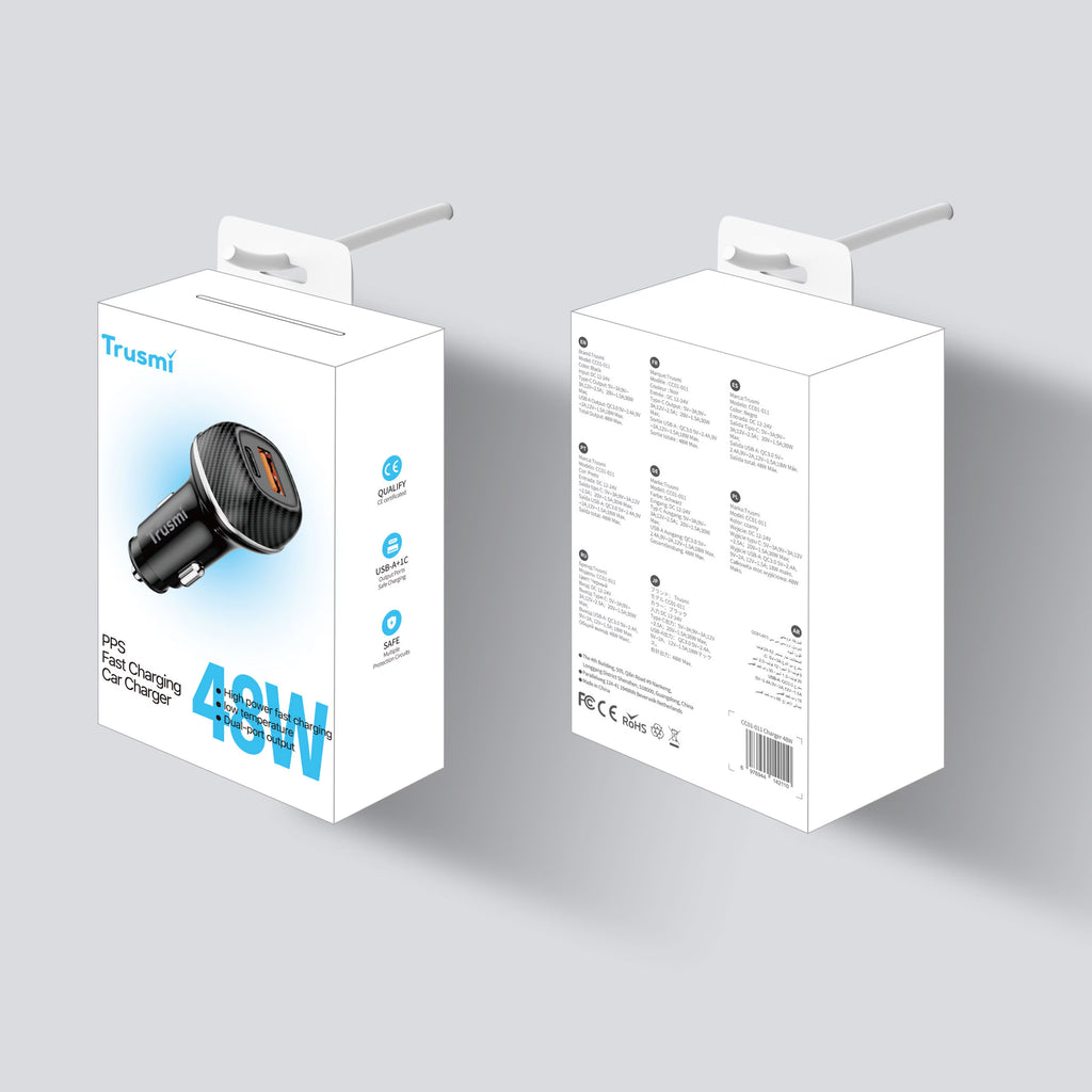 8W AC Carbon Fiber Quick Car Charger