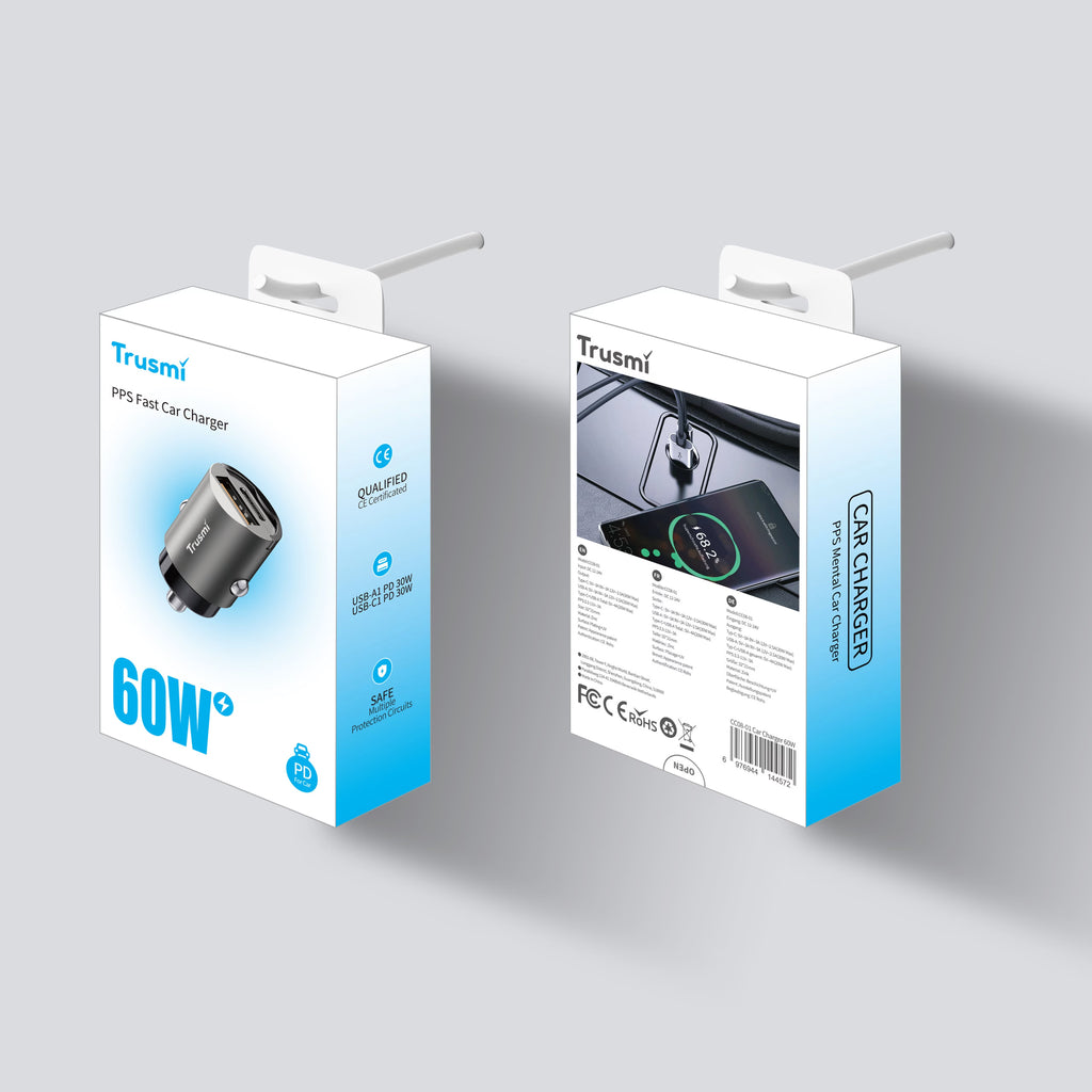 PD60W AC Metal Fast Car Charger