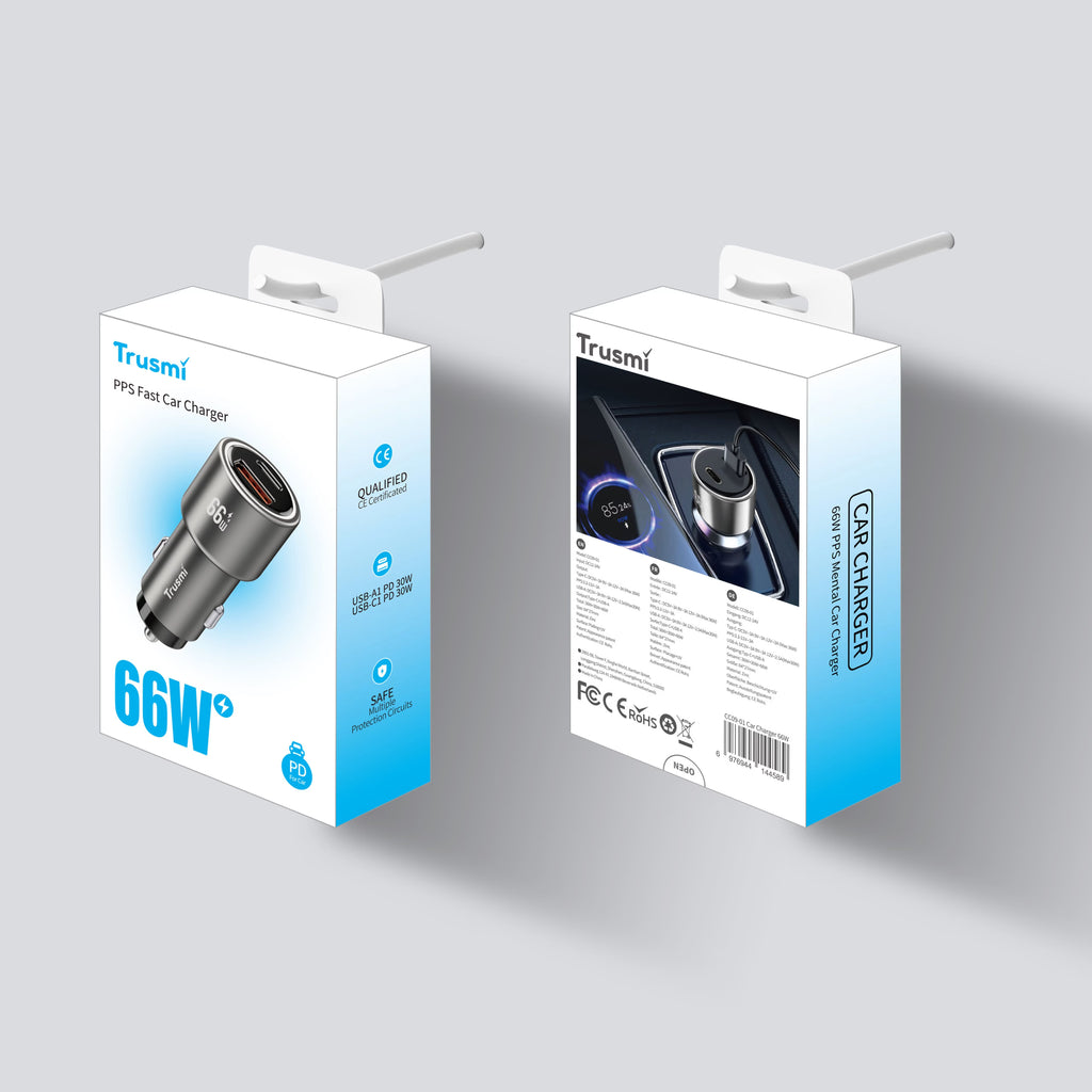 66W AC Metal Fast Car Charger