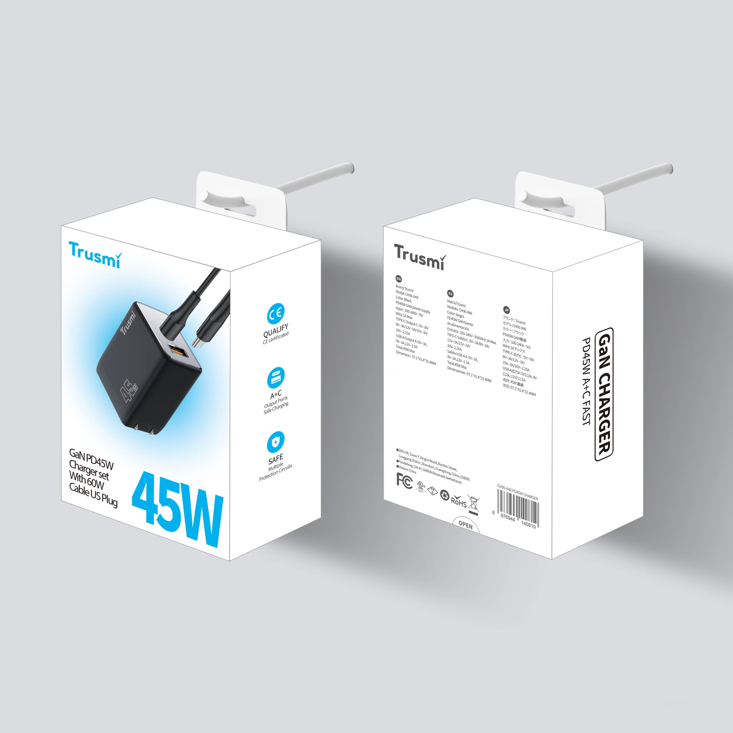 PD45W A+C Mini GaN Fast Charger