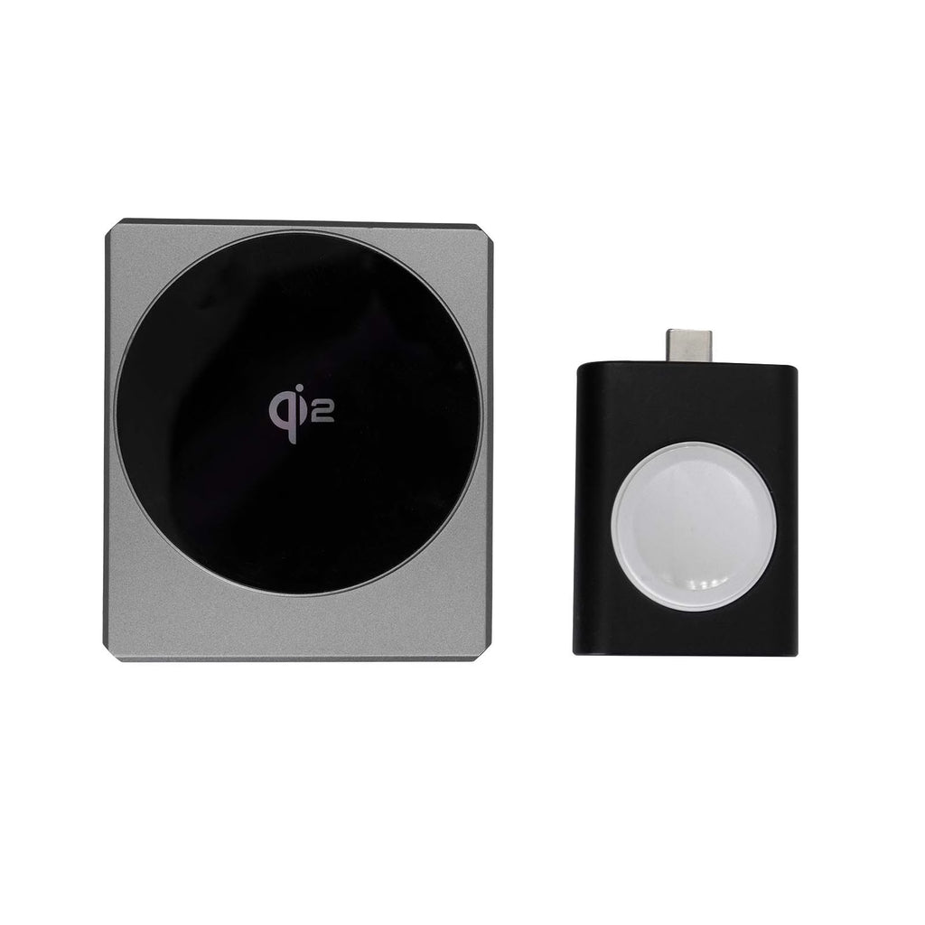 Wireless Charging Station Gray 3-in-1 Cube