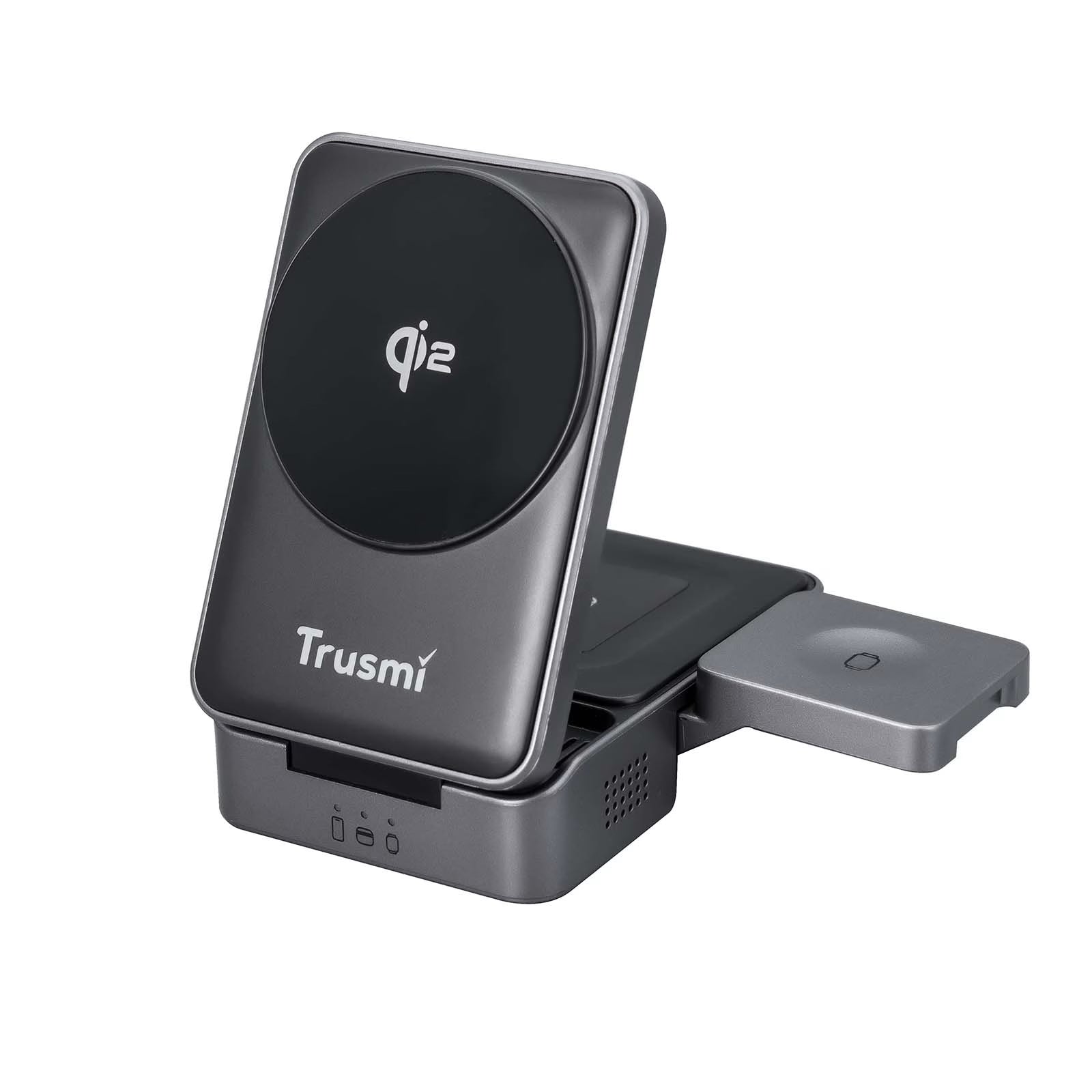 Desktop Foldable Wireless Charging Station Gray