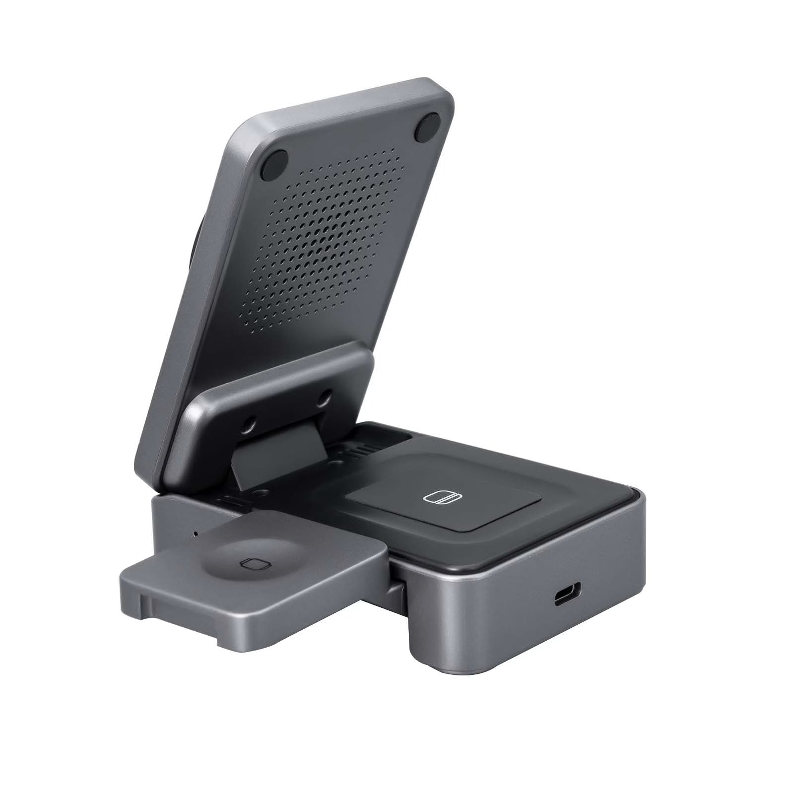 Desktop Foldable Wireless Charging Station Gray