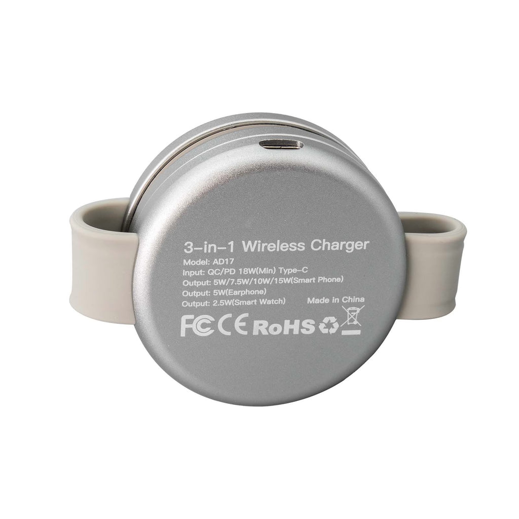 Mini Foldable Wireless Charging Pad Sliver