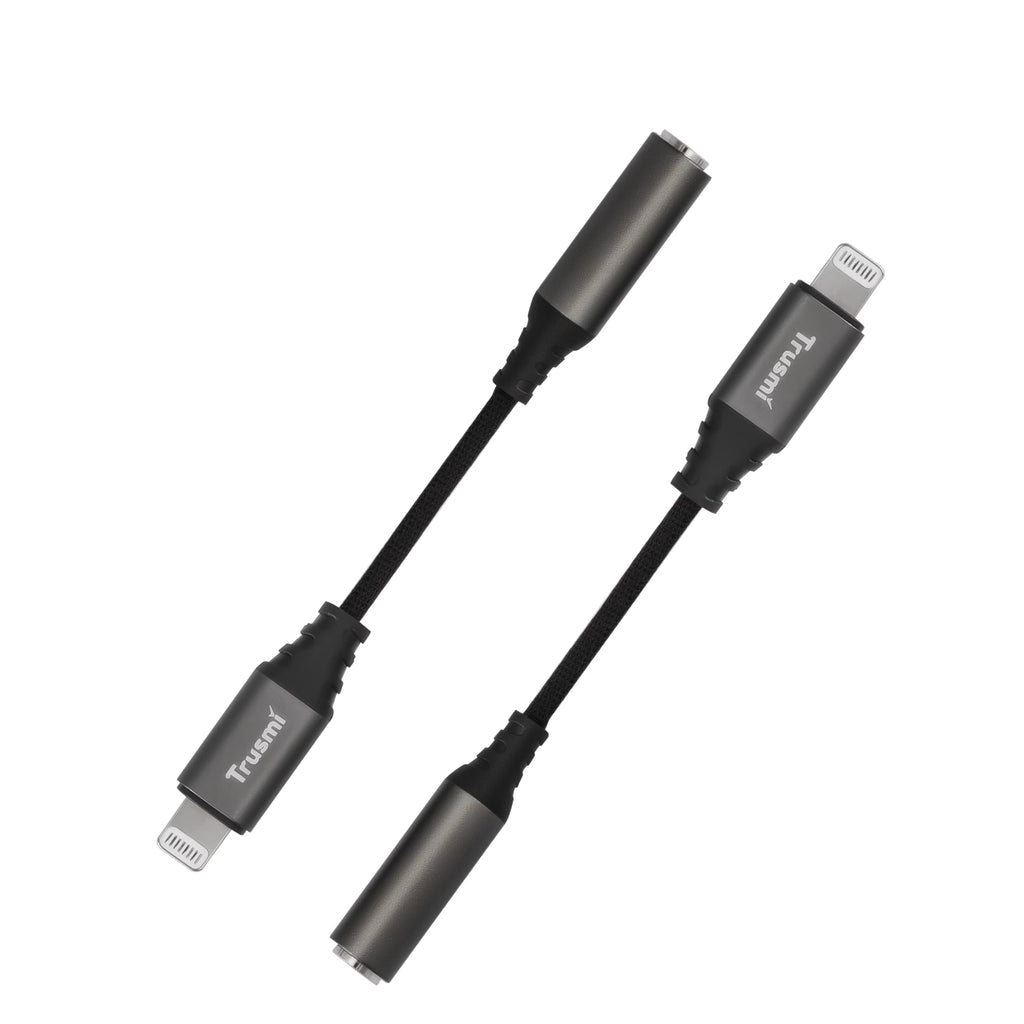 Lighting to 3.5mm Three-level Audio Male Braided Audio Cable