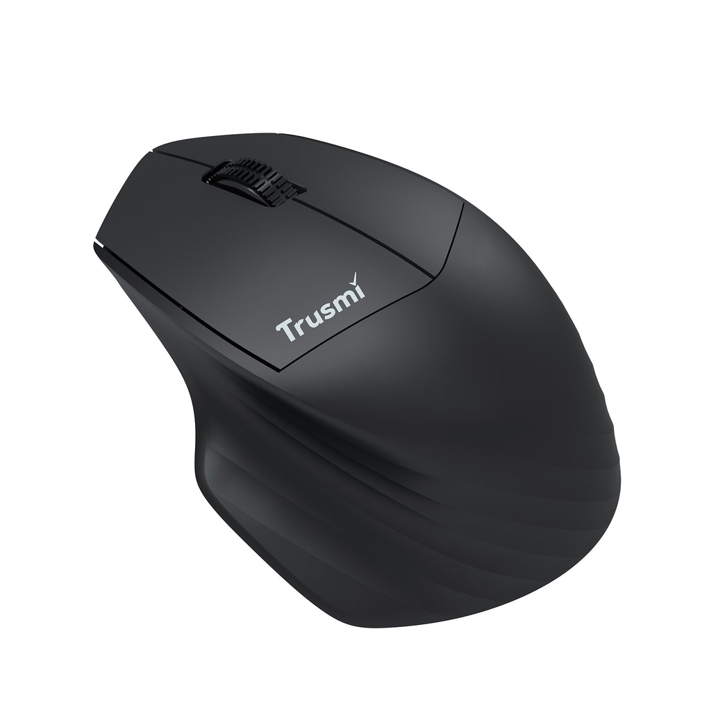 Wireless Mouse 2.4G/BT Ergonomic Contoured-Shape Design Black