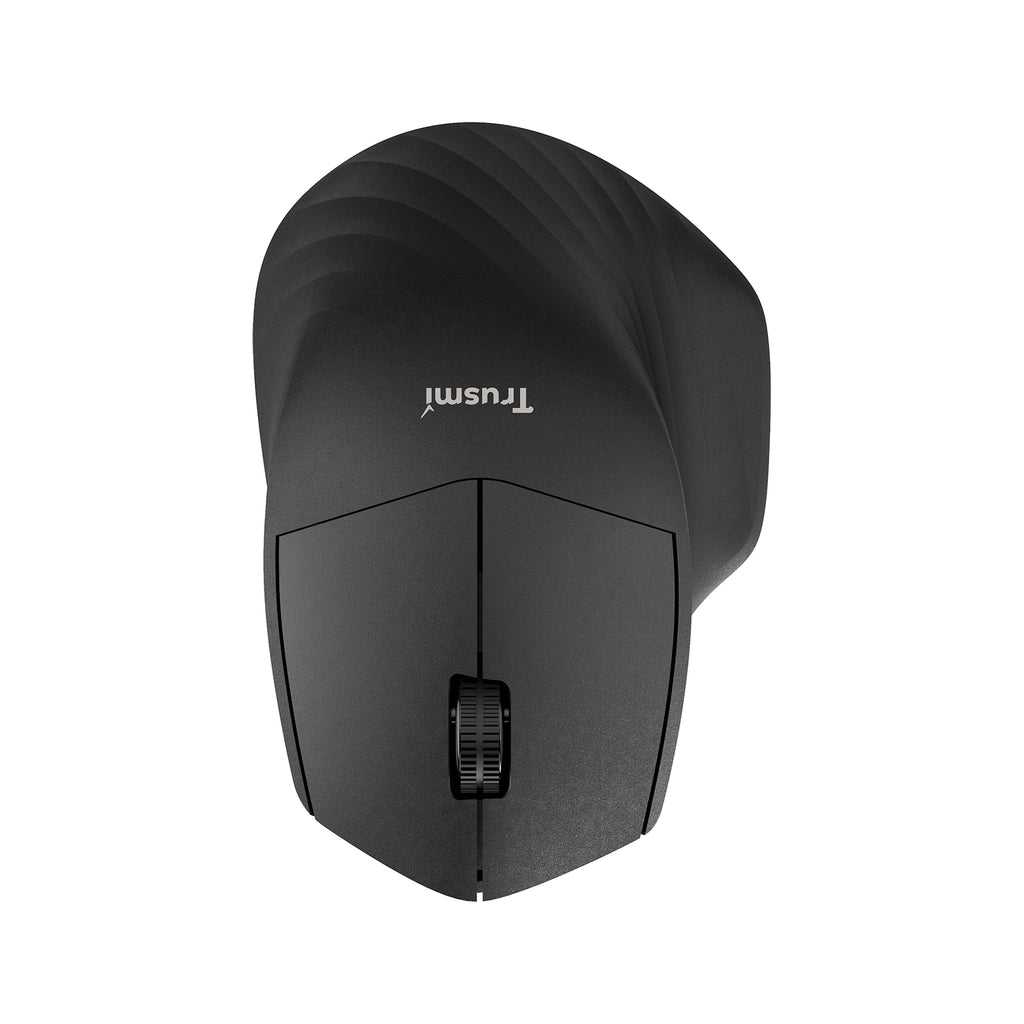 Wireless Mouse 2.4G/BT Ergonomic Contoured-Shape Design Black