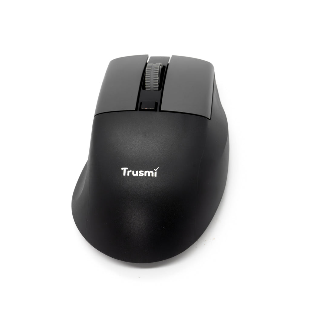 Wireless Mouse 2.4G+BT Ergonomic Contoured-Shape Design Black