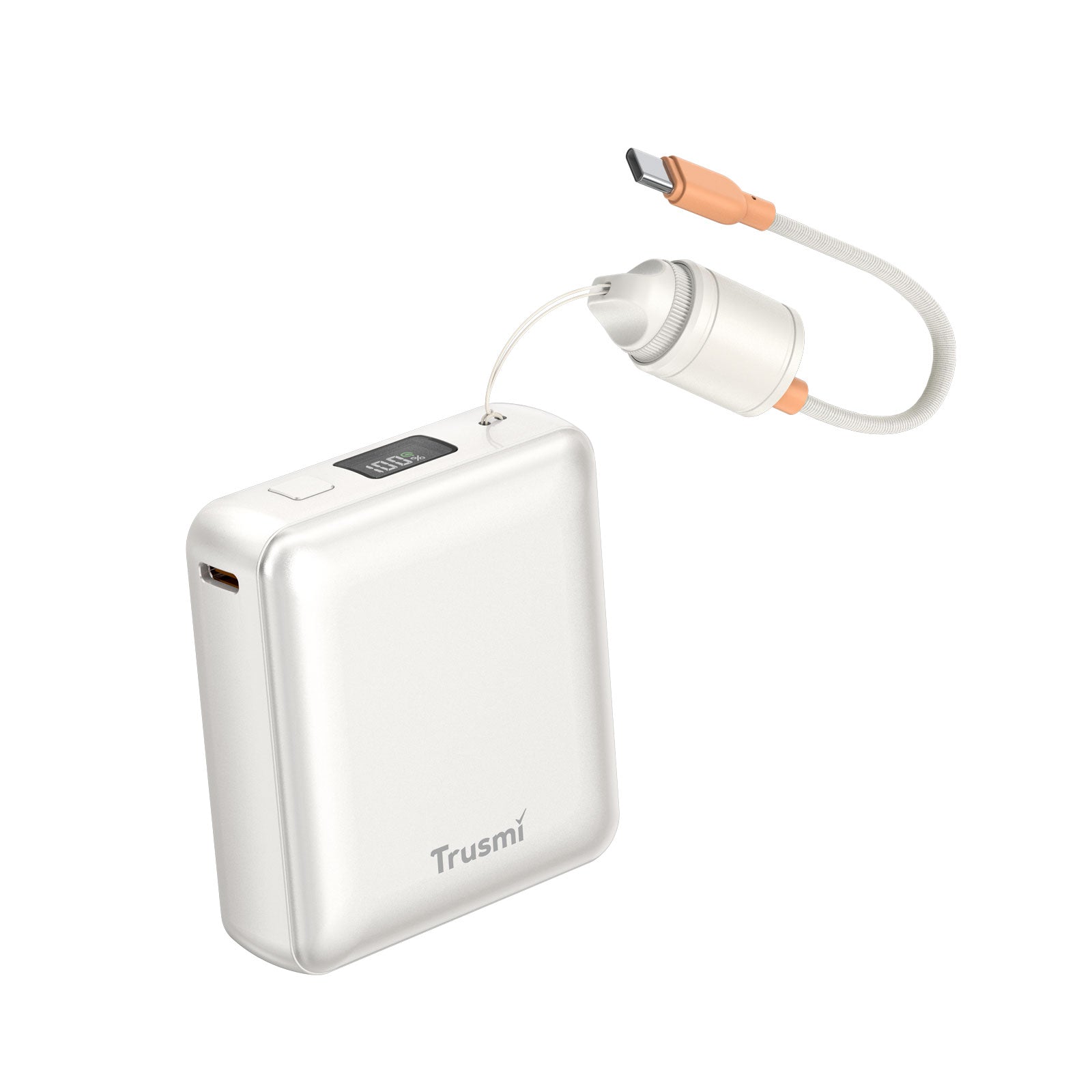 PD22.5W Single C Digital Display Power Bank 10000mAh with C to C Cable Grey