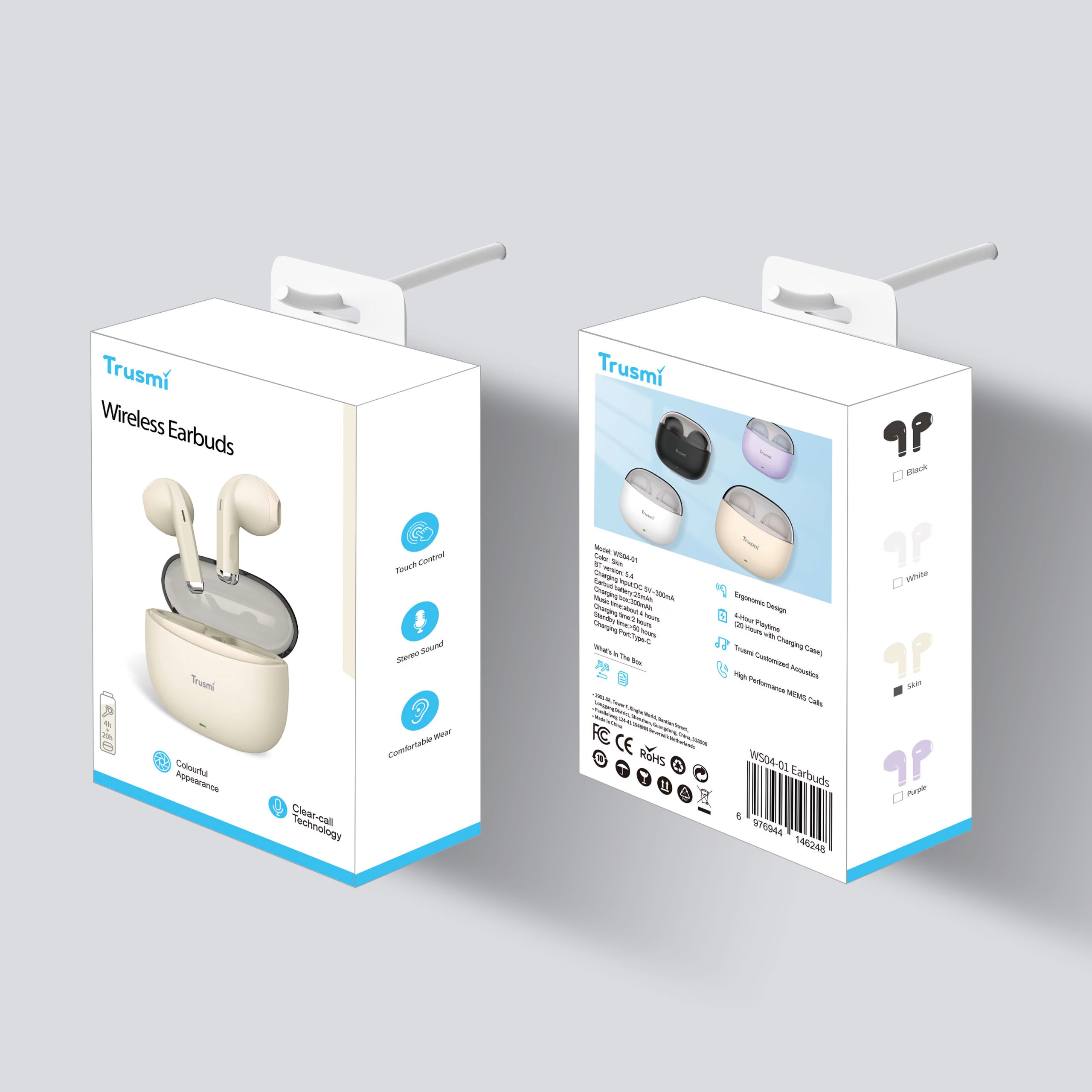 Semi-In-Ear Wireless Earphone Colorful Series